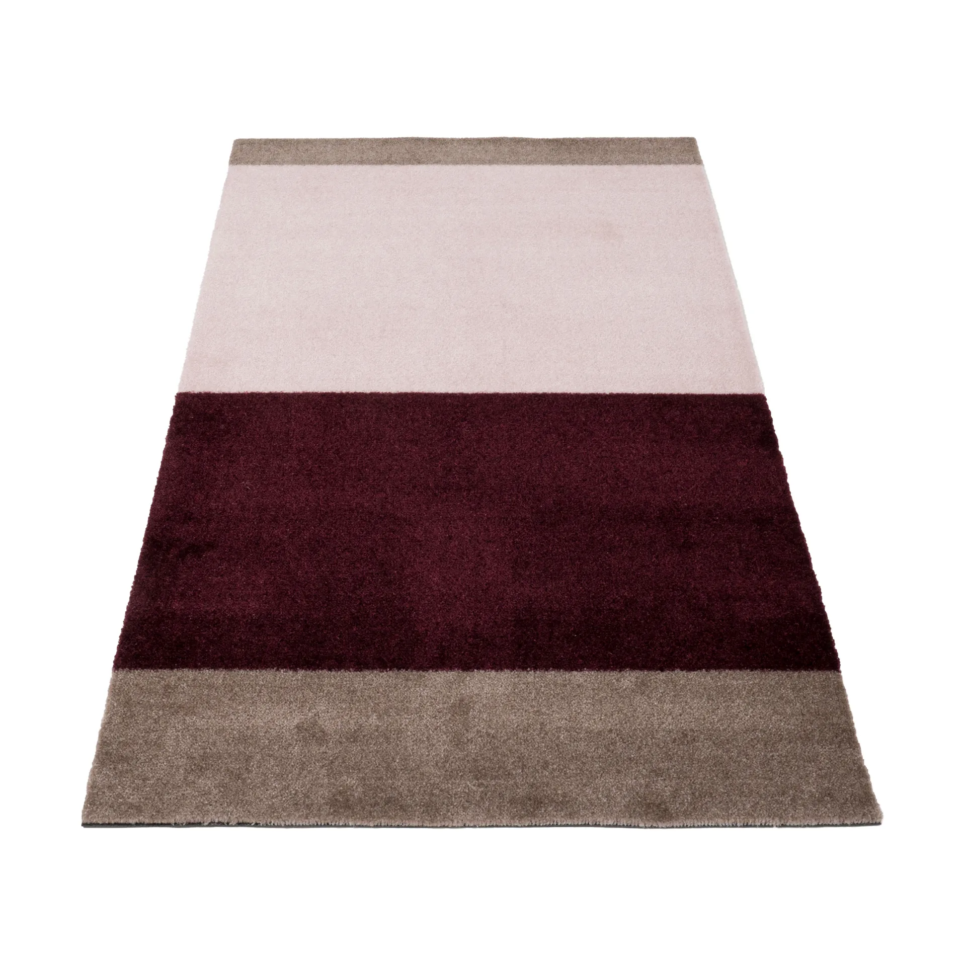 Stripes gångmatta horisontell, Bordeaux-rose-sand, 67x120 cm tica copenhagen