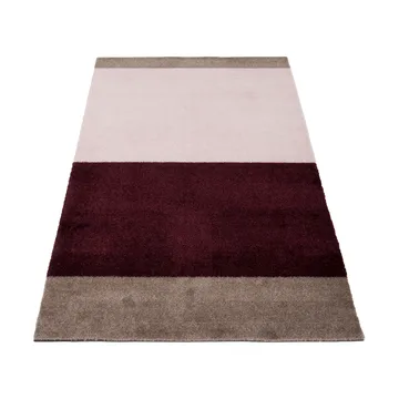 Stripes gångmatta horisontell - Bordeaux-rose-sand, 67x120 cm - tica copenhagen