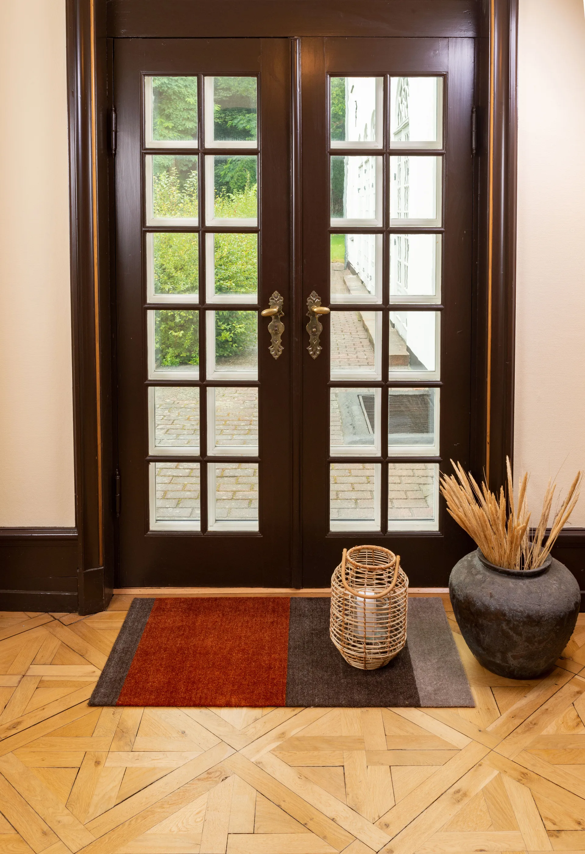 Stripes gångmatta horisontell, Brown-terrakotta 67x120 cm tica copenhagen