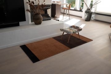 Stripes gångmatta horisontell - Cognac-dark brown-black, 90x200 cm - tica copenhagen