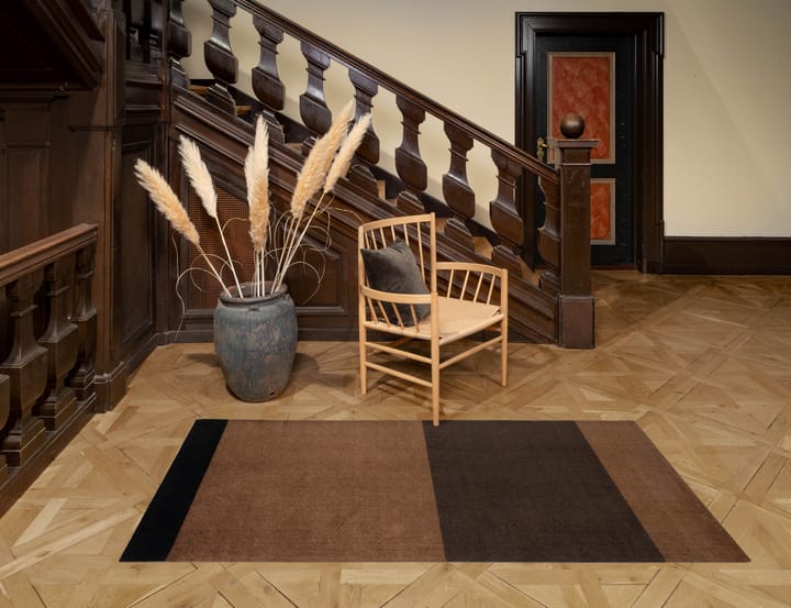 Stripes gångmatta horisontell, Cognac-dark brown-black, 90x200 cm tica copenhagen