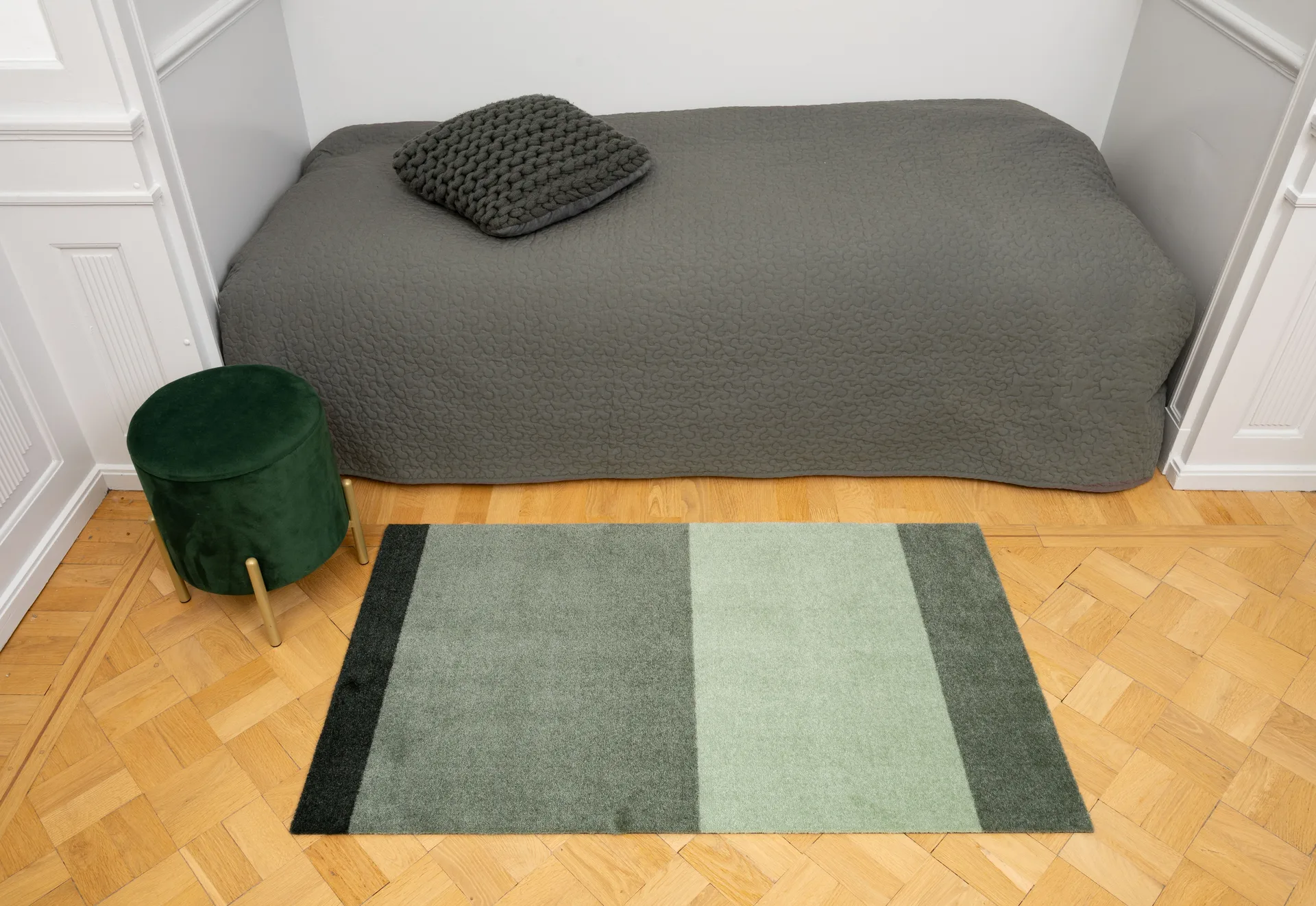 Stripes gångmatta horisontell, Green, 67x120 cm tica copenhagen