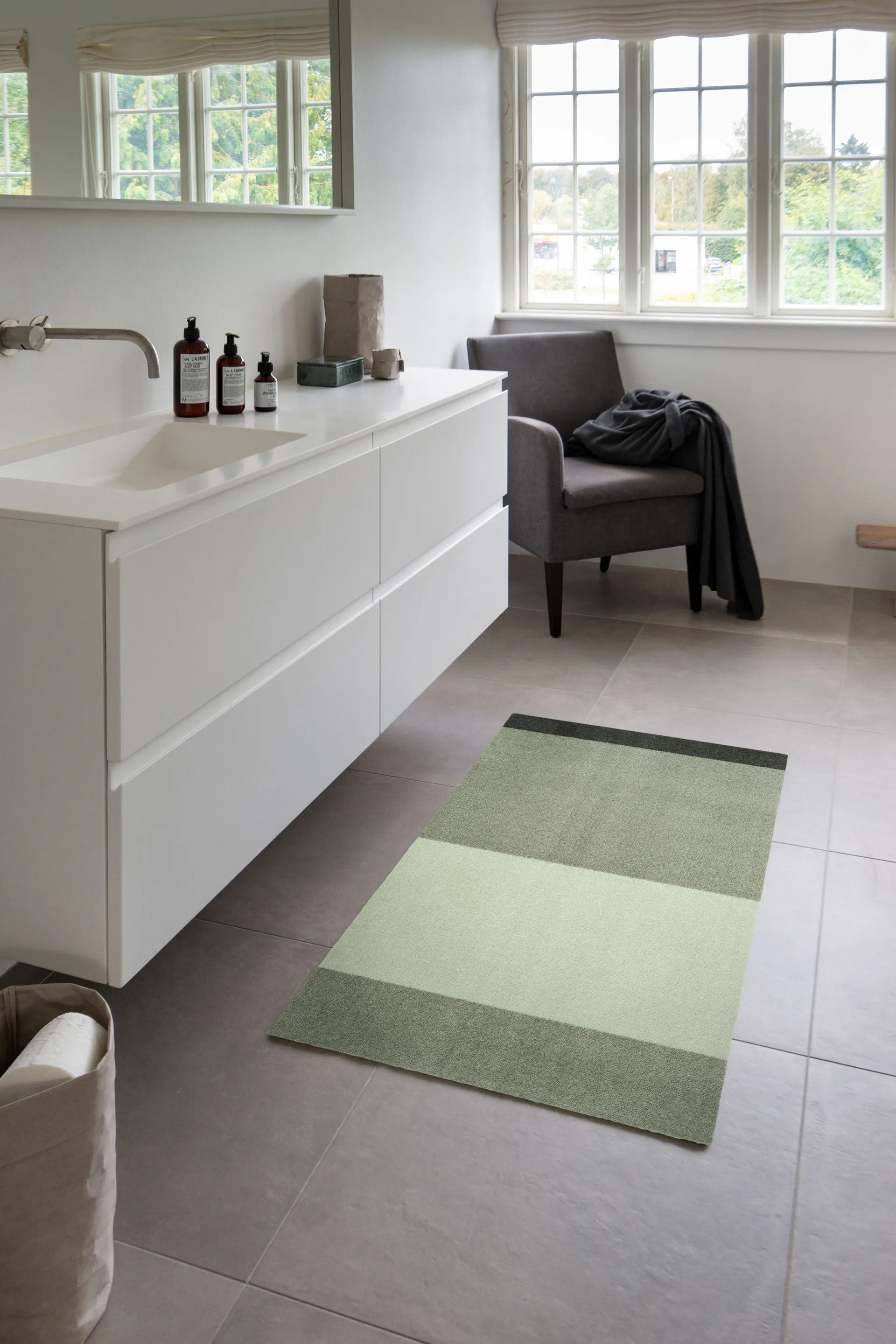 Stripes gångmatta horisontell, Green, 67x120 cm tica copenhagen