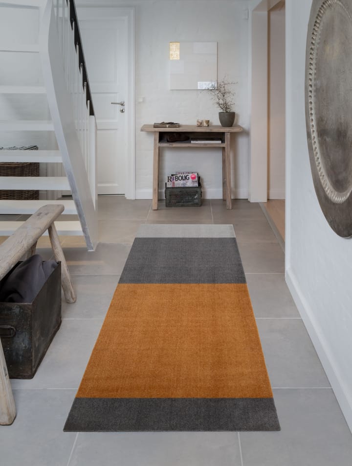 Stripes gångmatta horisontell, Grey-grey-dijon, 90x200 cm tica copenhagen