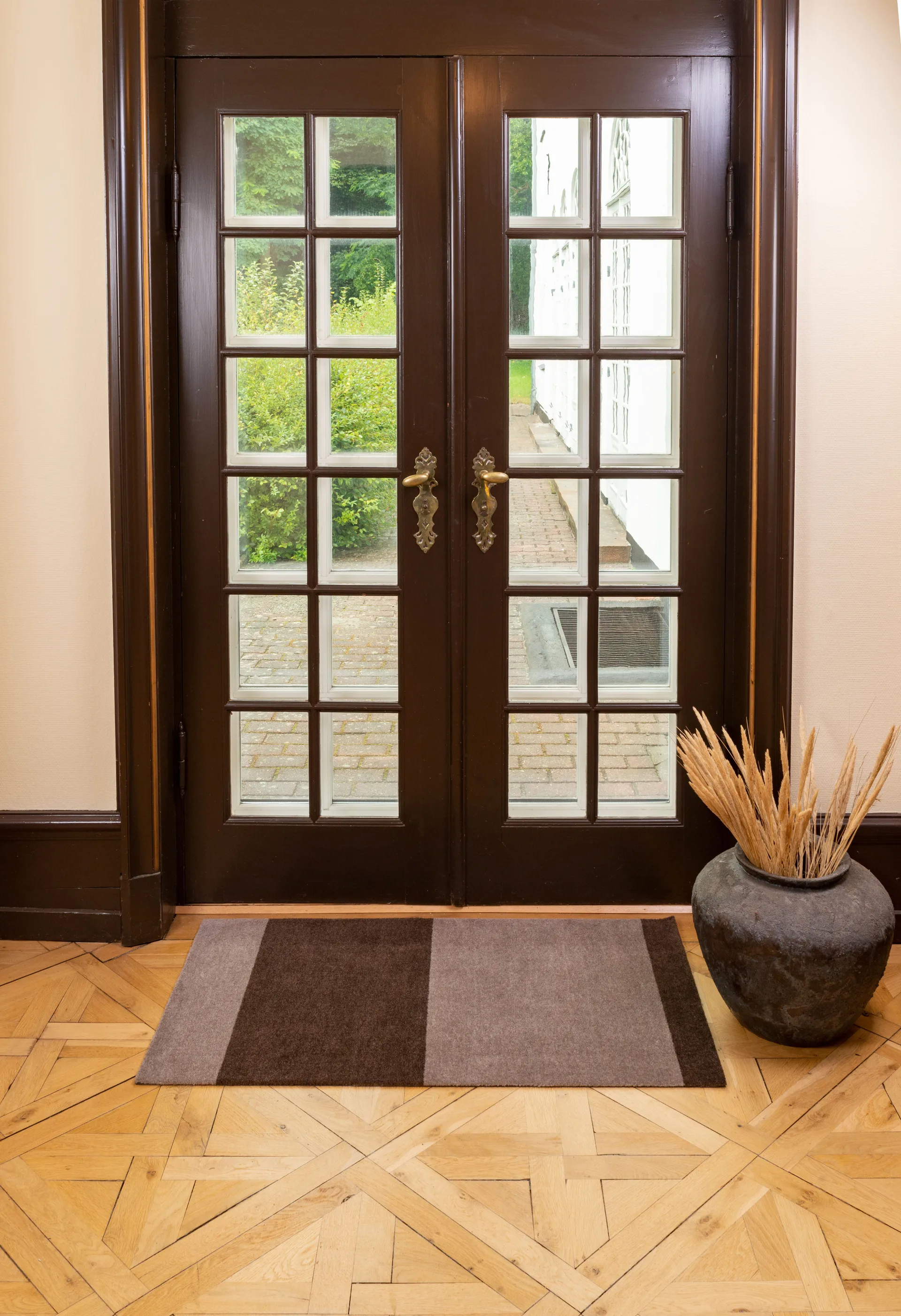 Stripes gångmatta horisontell, Sand-brown, 67x120 cm tica copenhagen