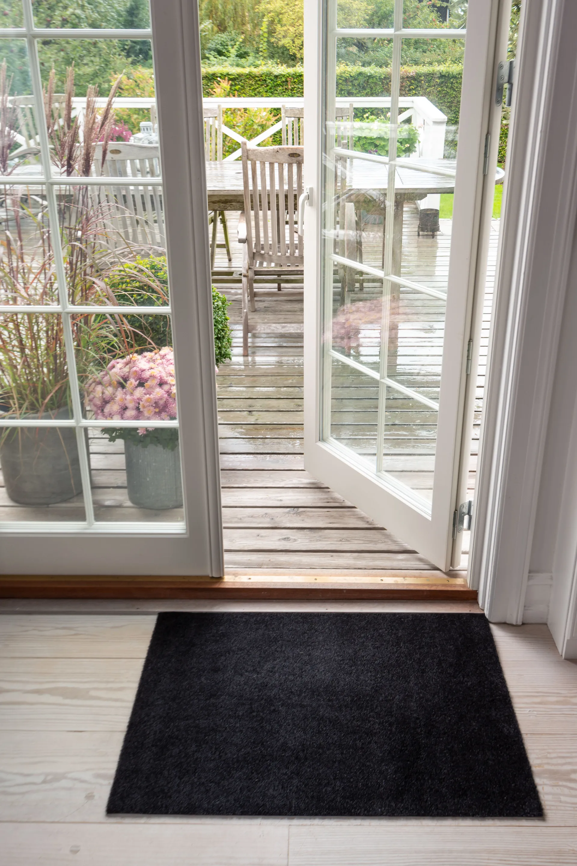 Unicolor dörrmatta, Black, 60x90 cm tica copenhagen