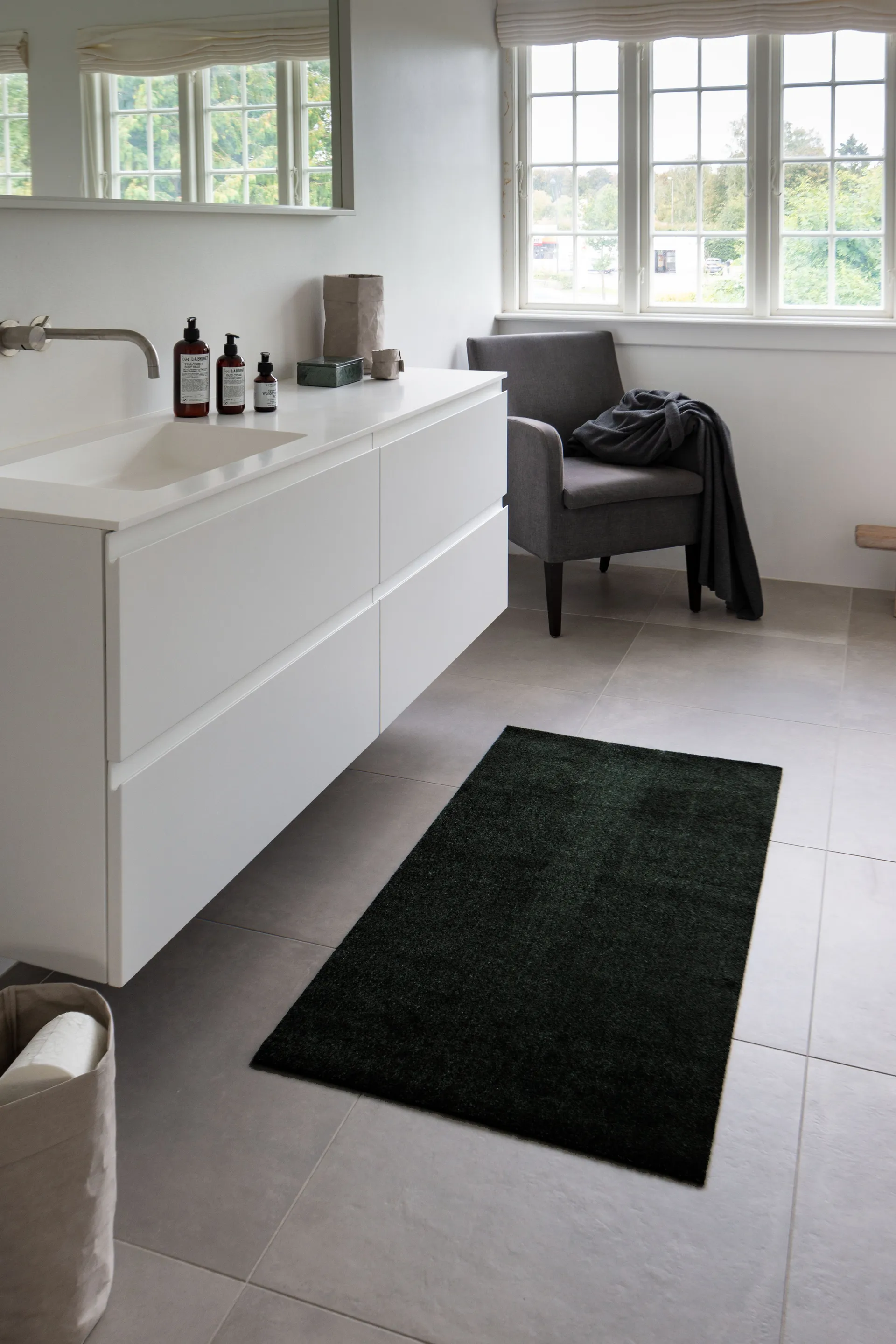 Unicolor gångmatta, Black, 67x120 cm tica copenhagen