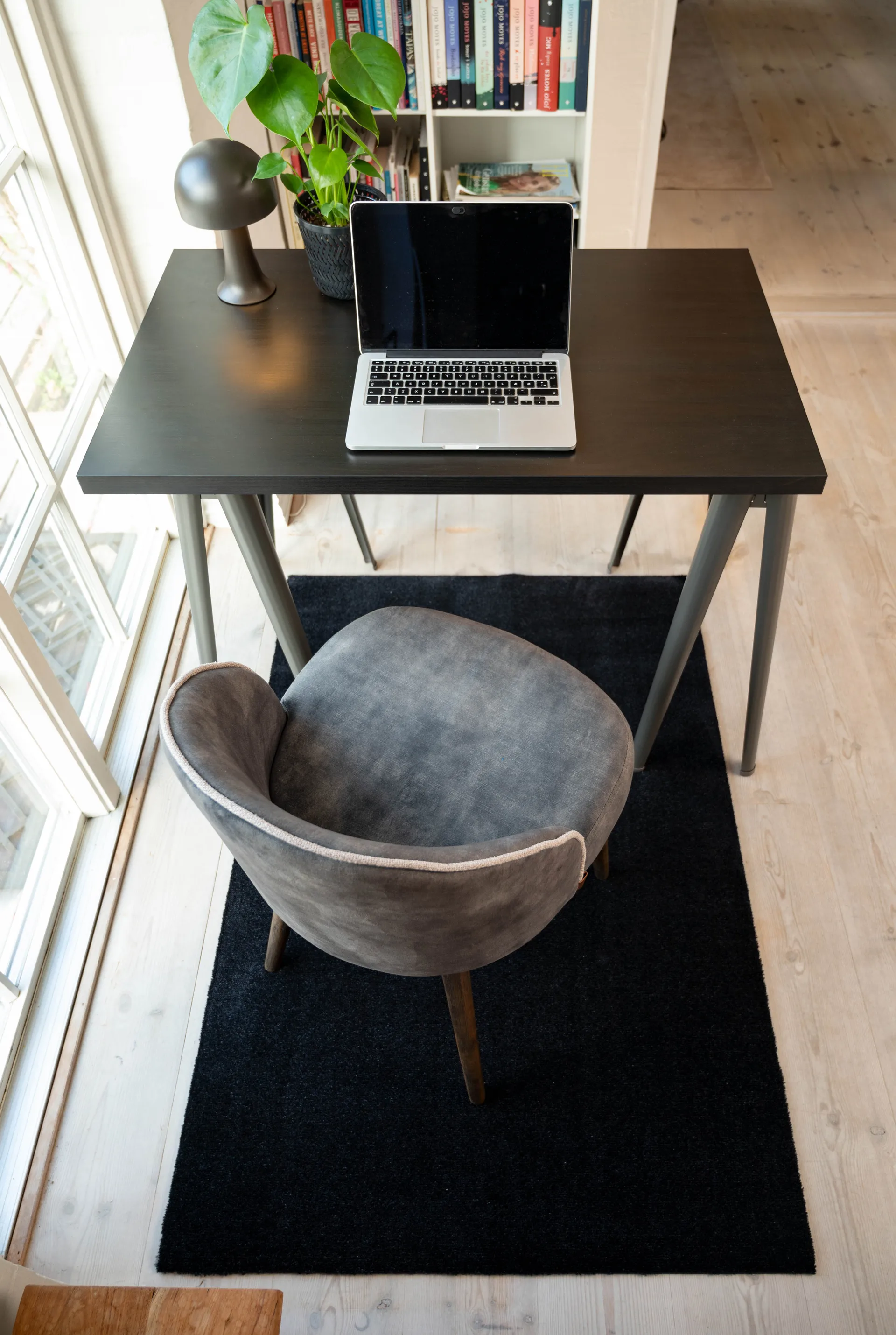 Unicolor gångmatta, Black, 90x130 cm tica copenhagen