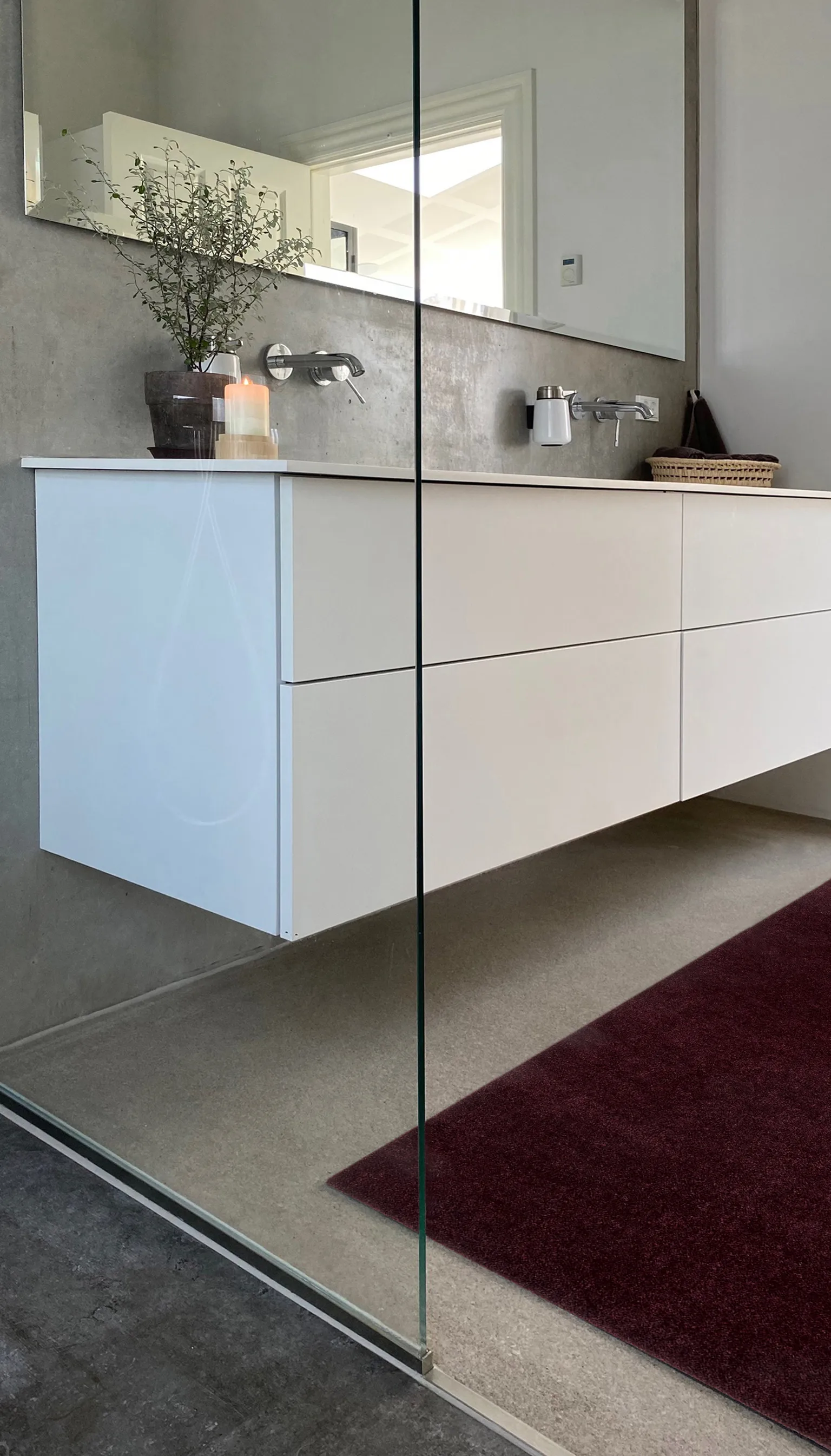 Unicolor gångmatta, Bordeaux, 67x120 cm tica copenhagen