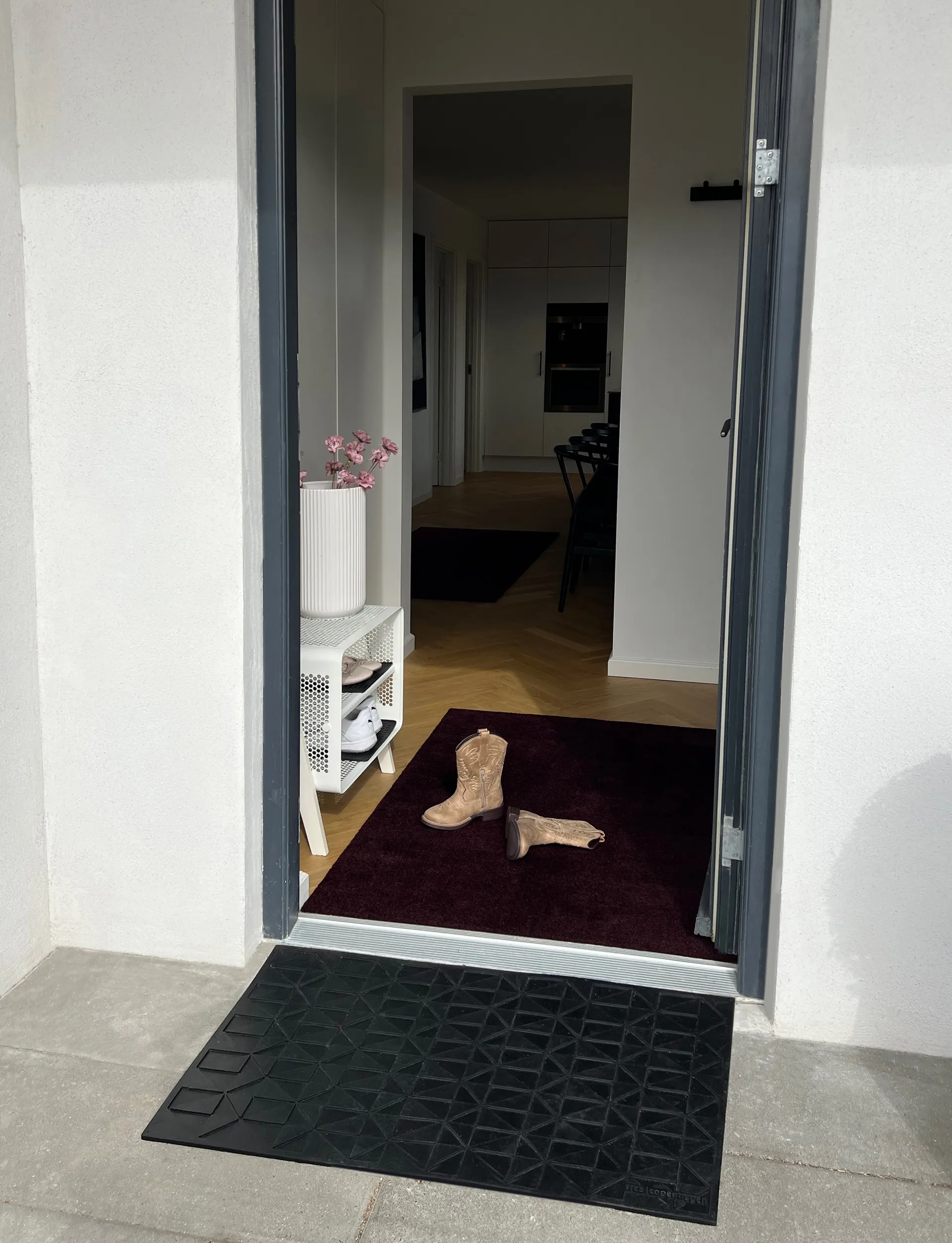 Unicolor gångmatta, Bordeaux, 90x130 cm tica copenhagen