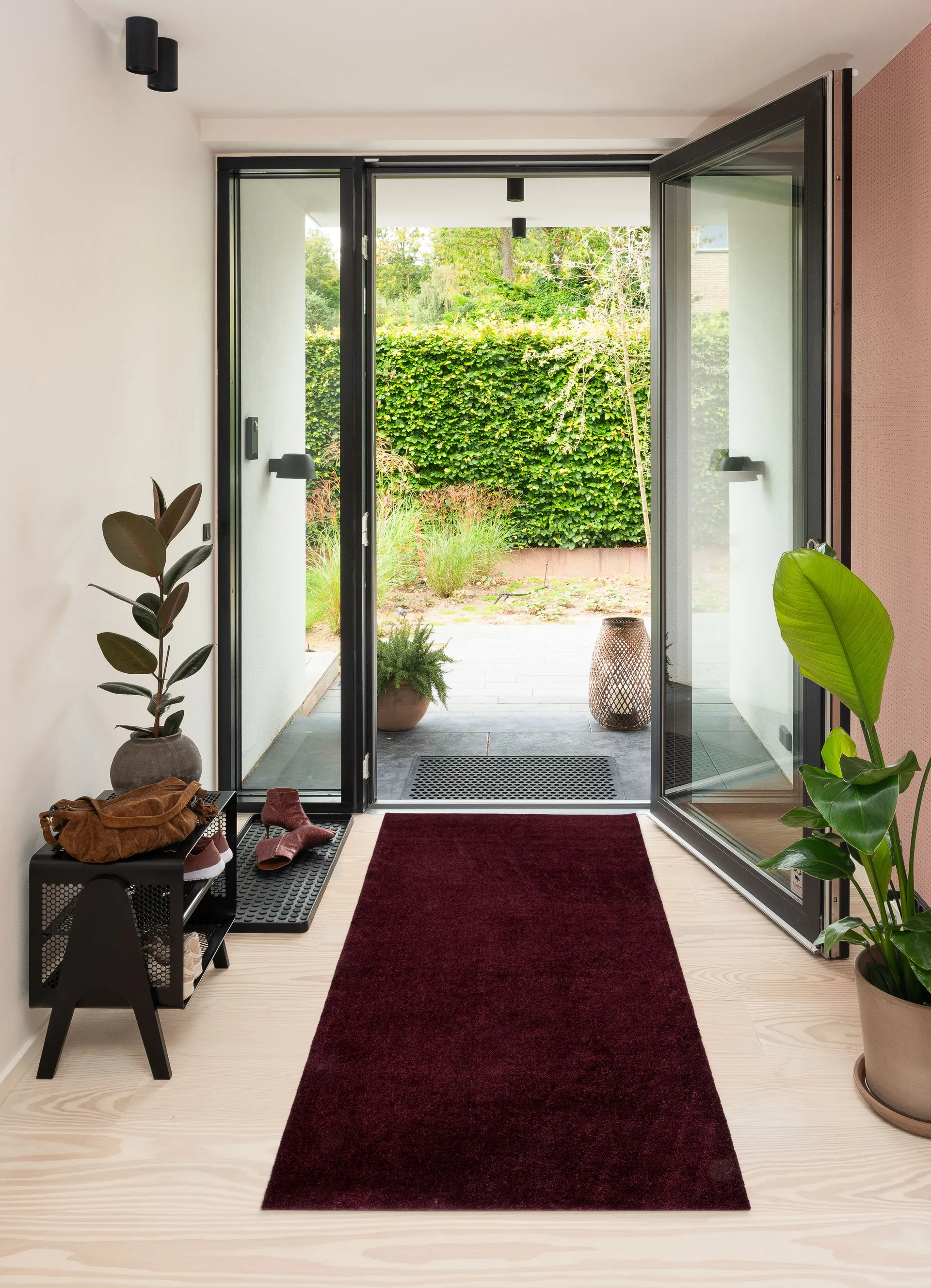 Unicolor gångmatta, Bordeaux, 90x200 cm tica copenhagen