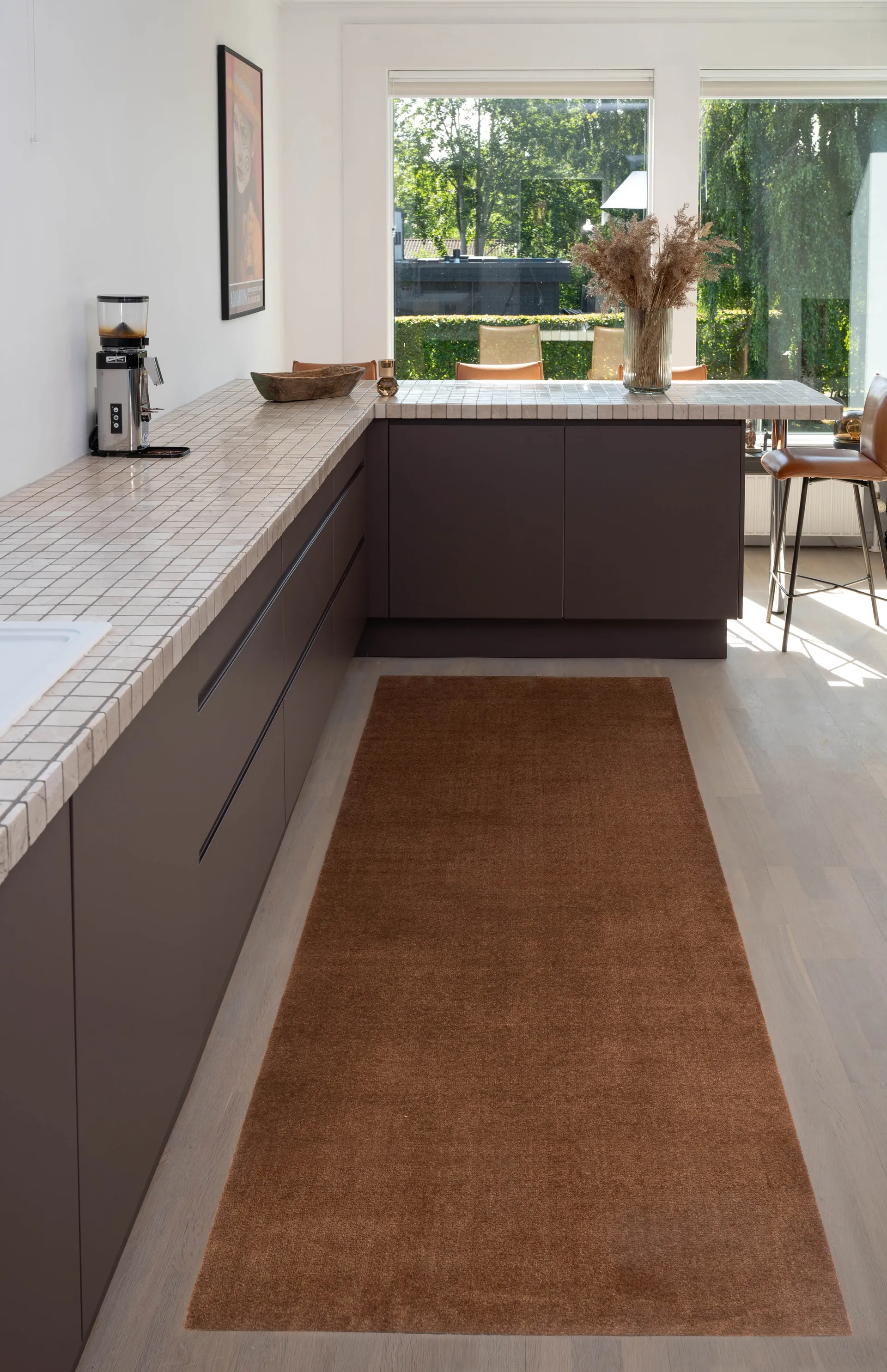 Unicolor gångmatta, Cognac, 100x300 cm tica copenhagen