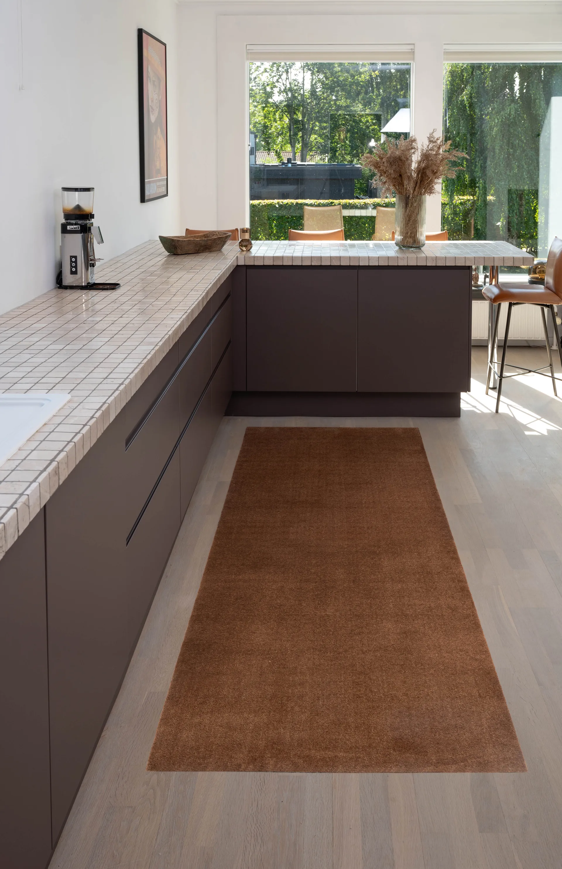 Unicolor gångmatta, Cognac, 90x200 cm tica copenhagen