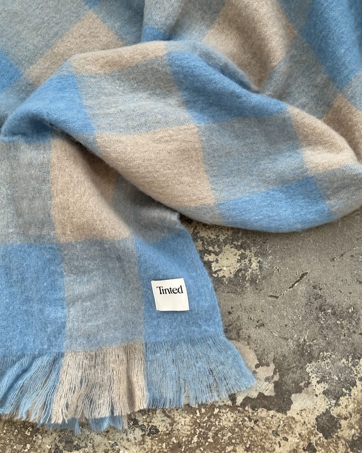 Ahlblom ullpläd 130x170 cm, Beige-blue Tinted