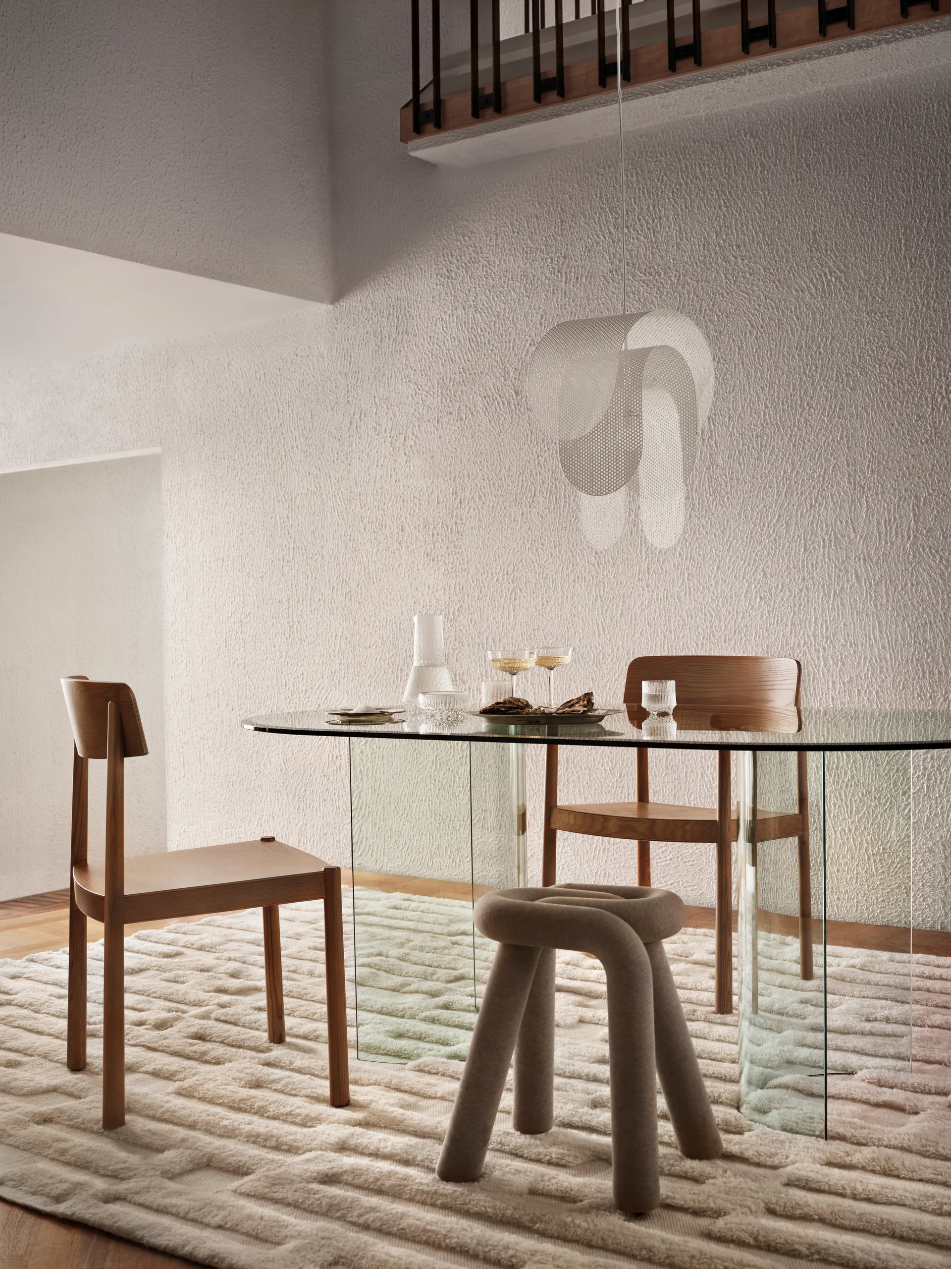 Bielke ullmatta 160x230 cm, Offwhite Tinted