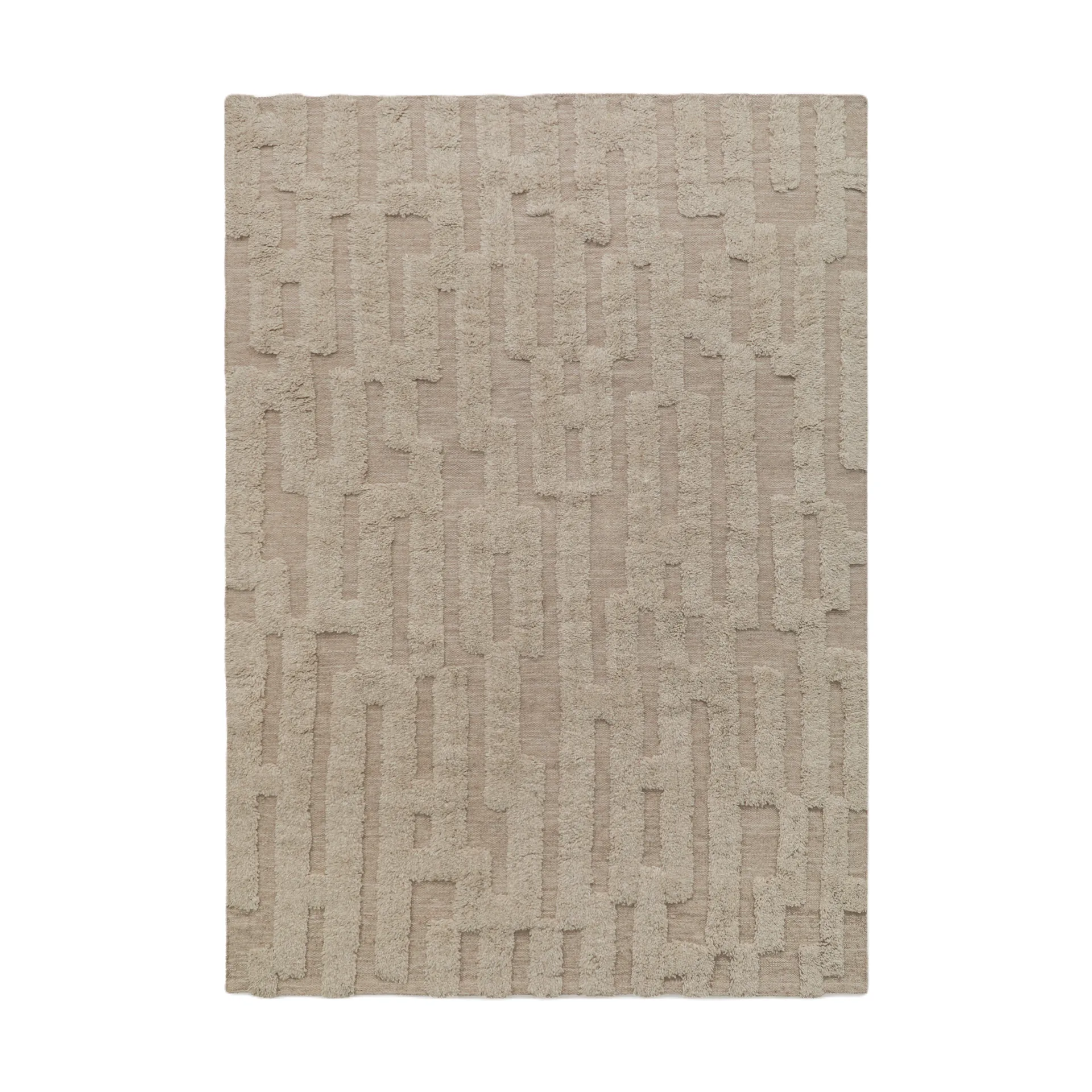 Bielke ullmatta 190x290 cm, Beige-melange Tinted