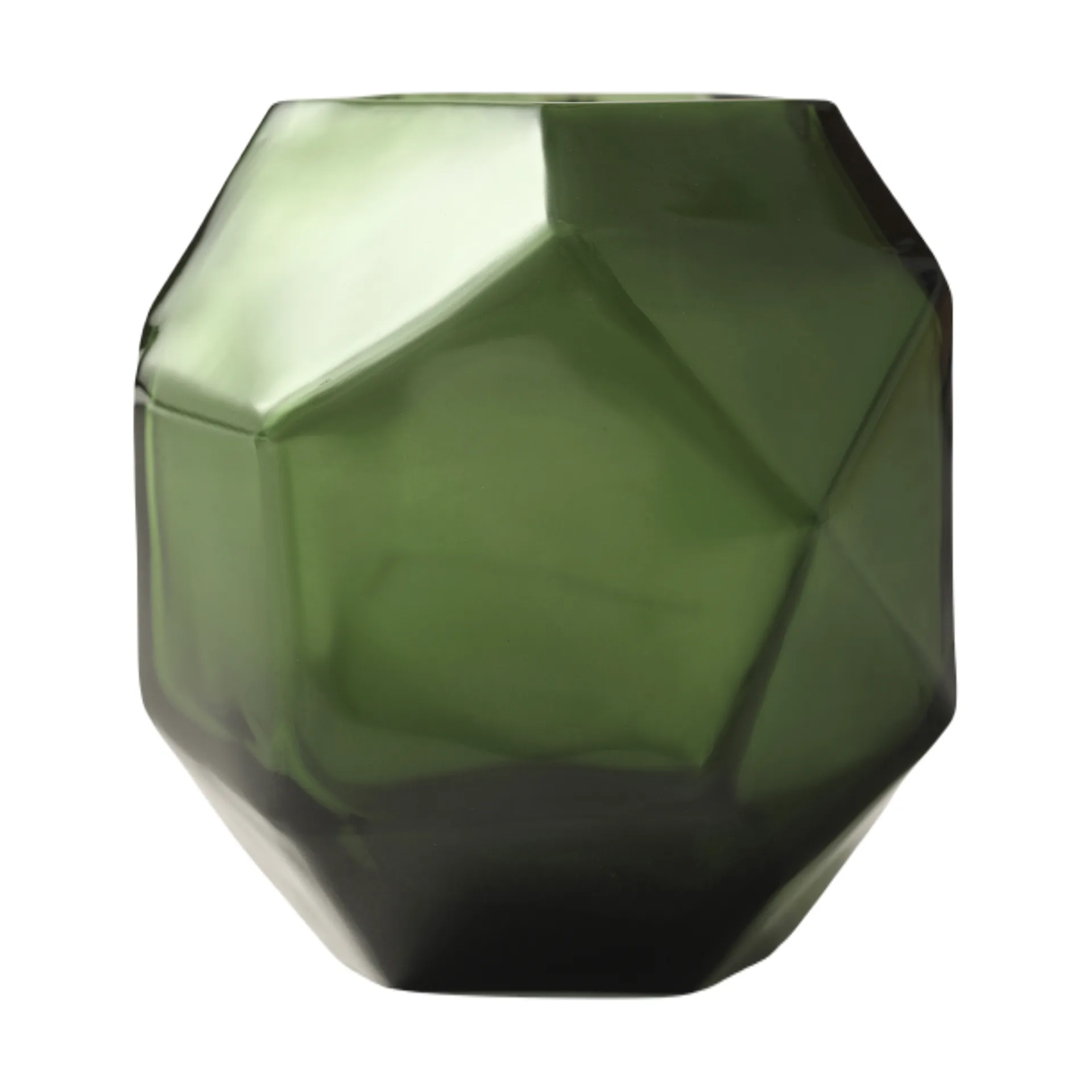 Bjork ljuslykta Ø9x10 cm, Green Tinted