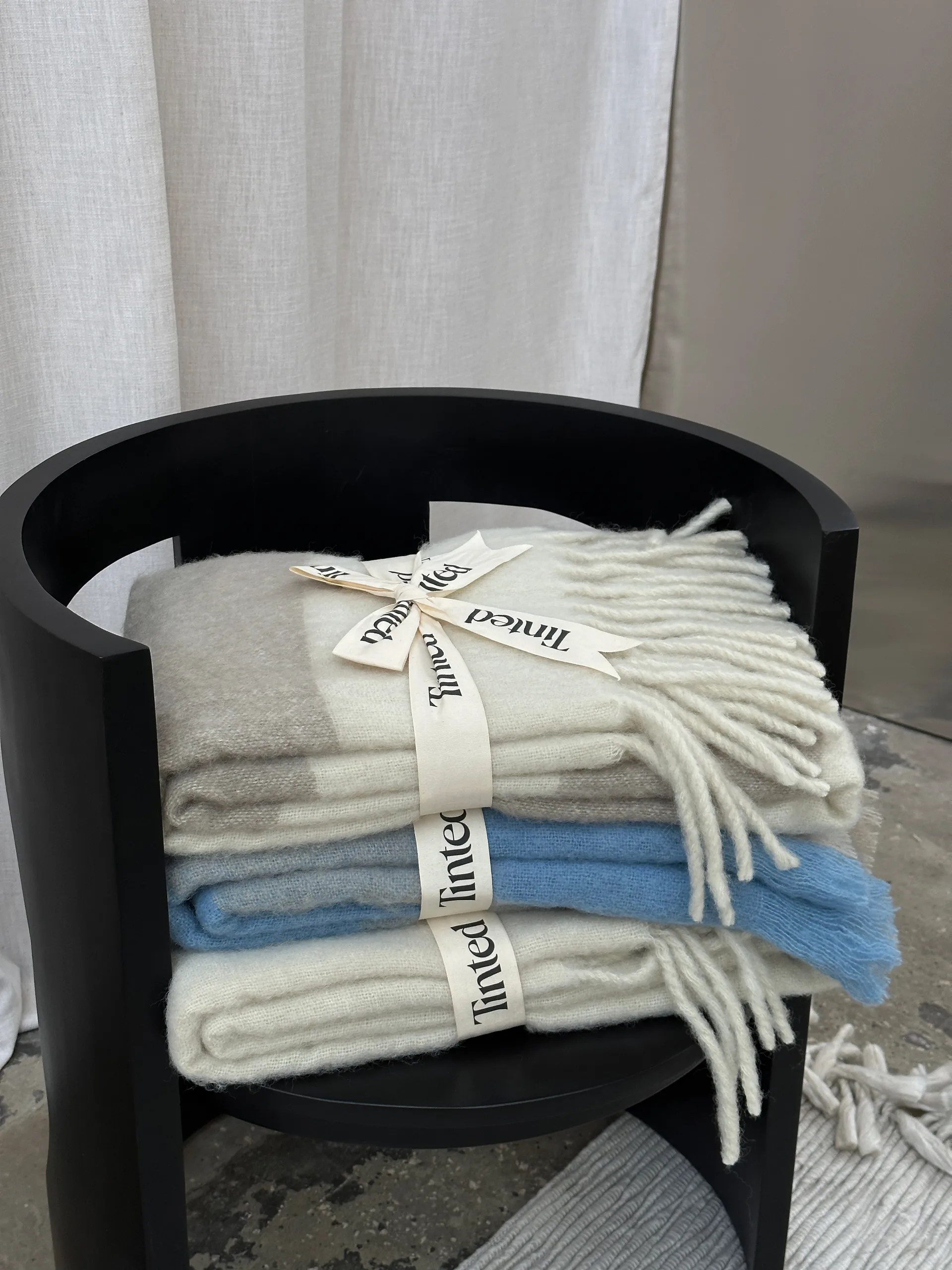 Hemple ullpläd 130x170 cm, Beige-offwhite Tinted