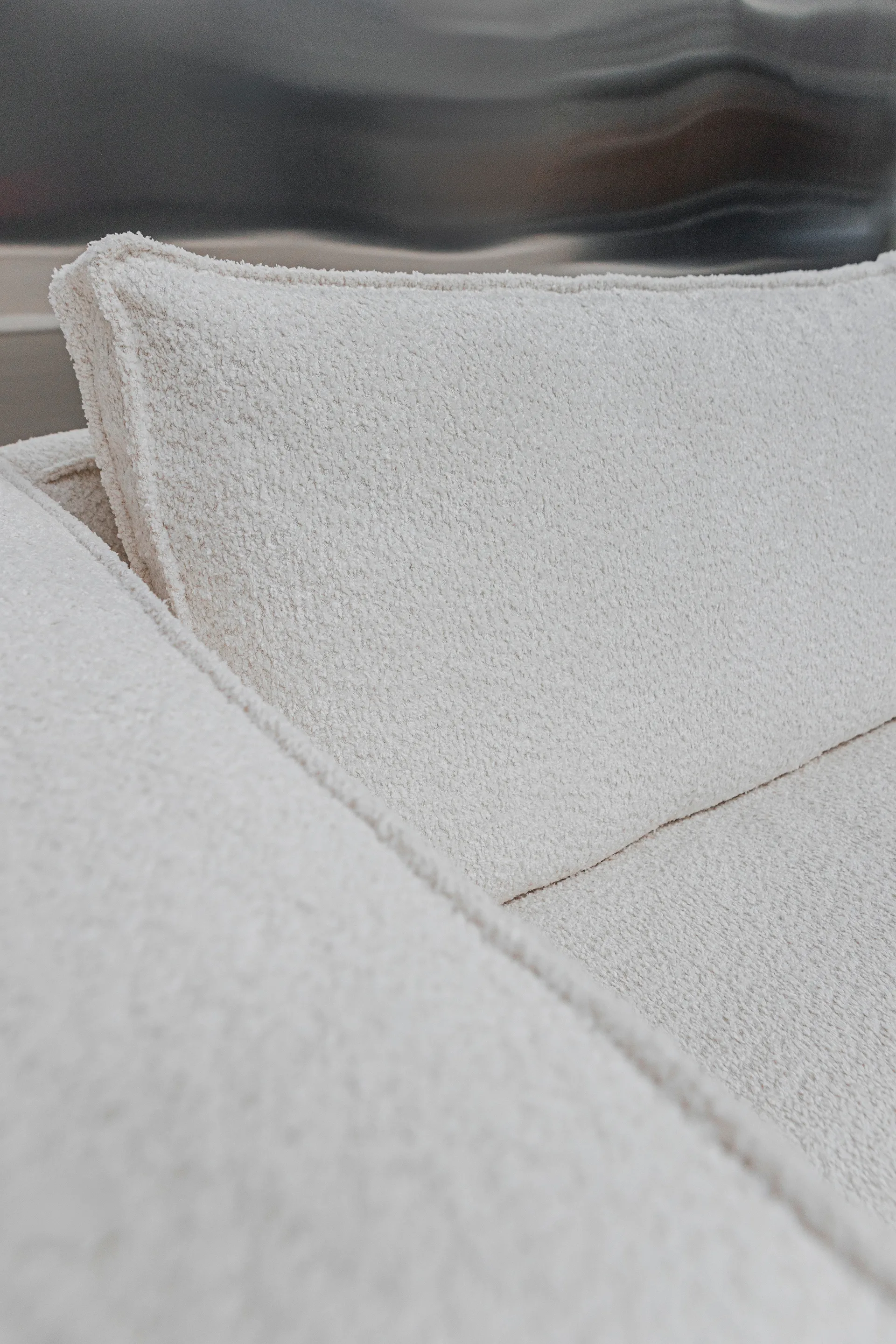 Klinge soffa, Bouclé soft off-white Tinted