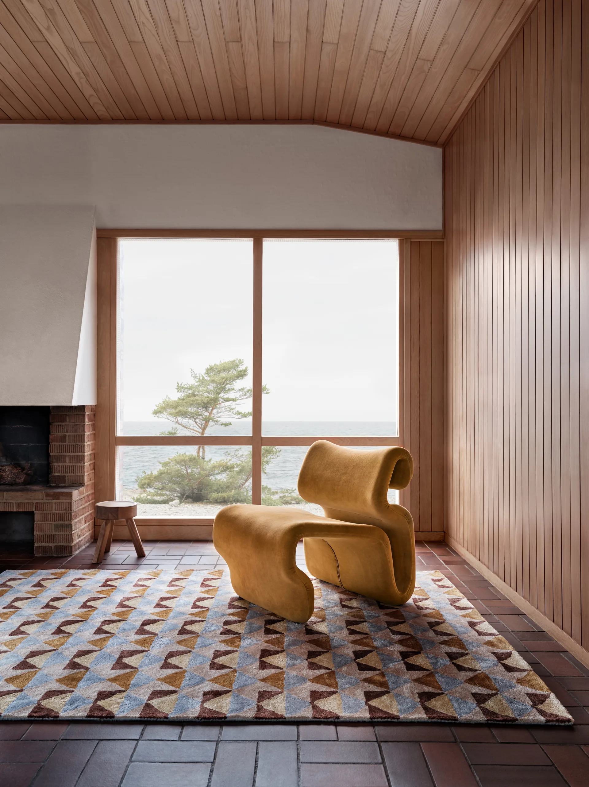 Mellin viskosmatta 170x240 cm, Multi Tinted