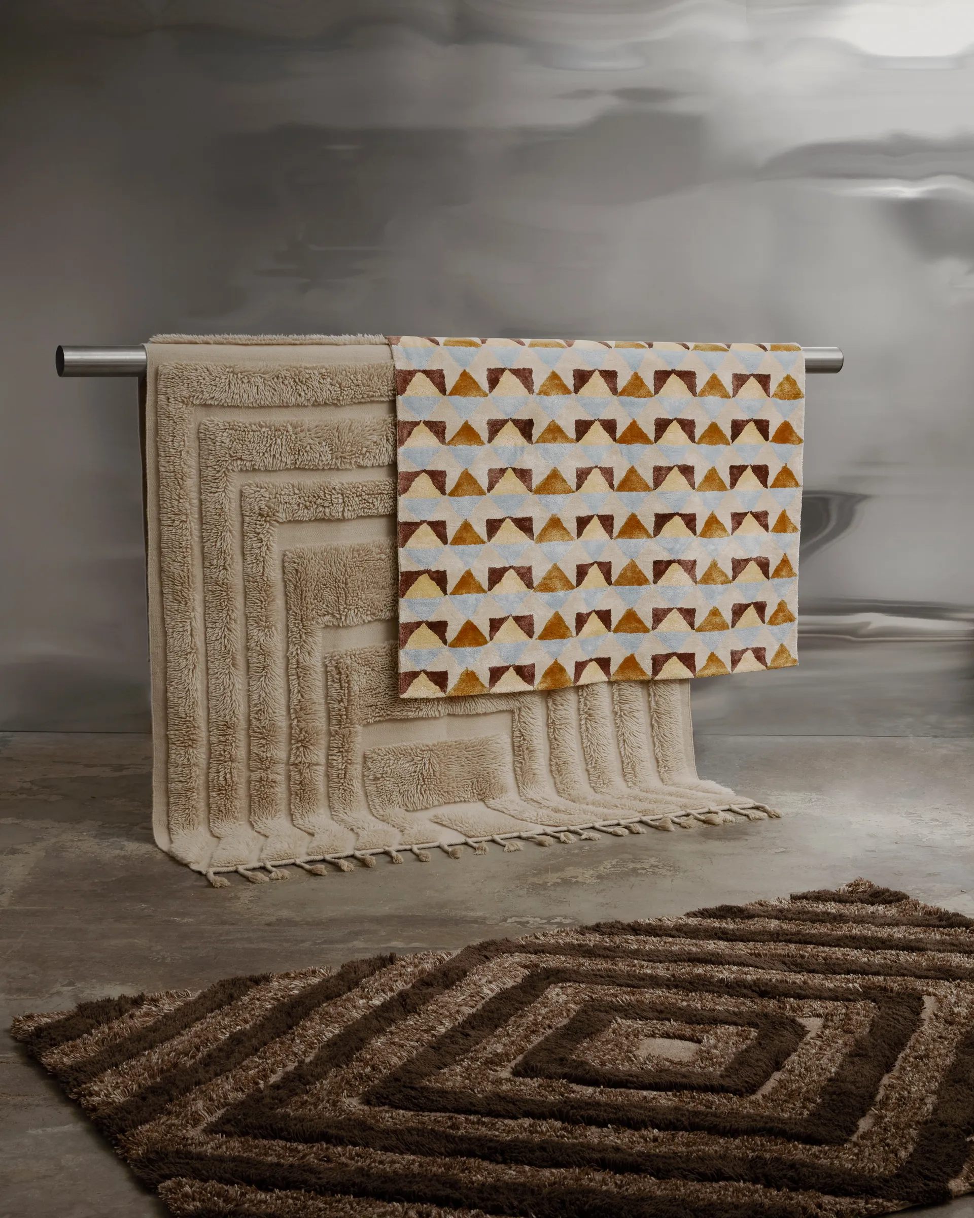 Stenborg ullmatta 170x240 cm, Brown Tinted