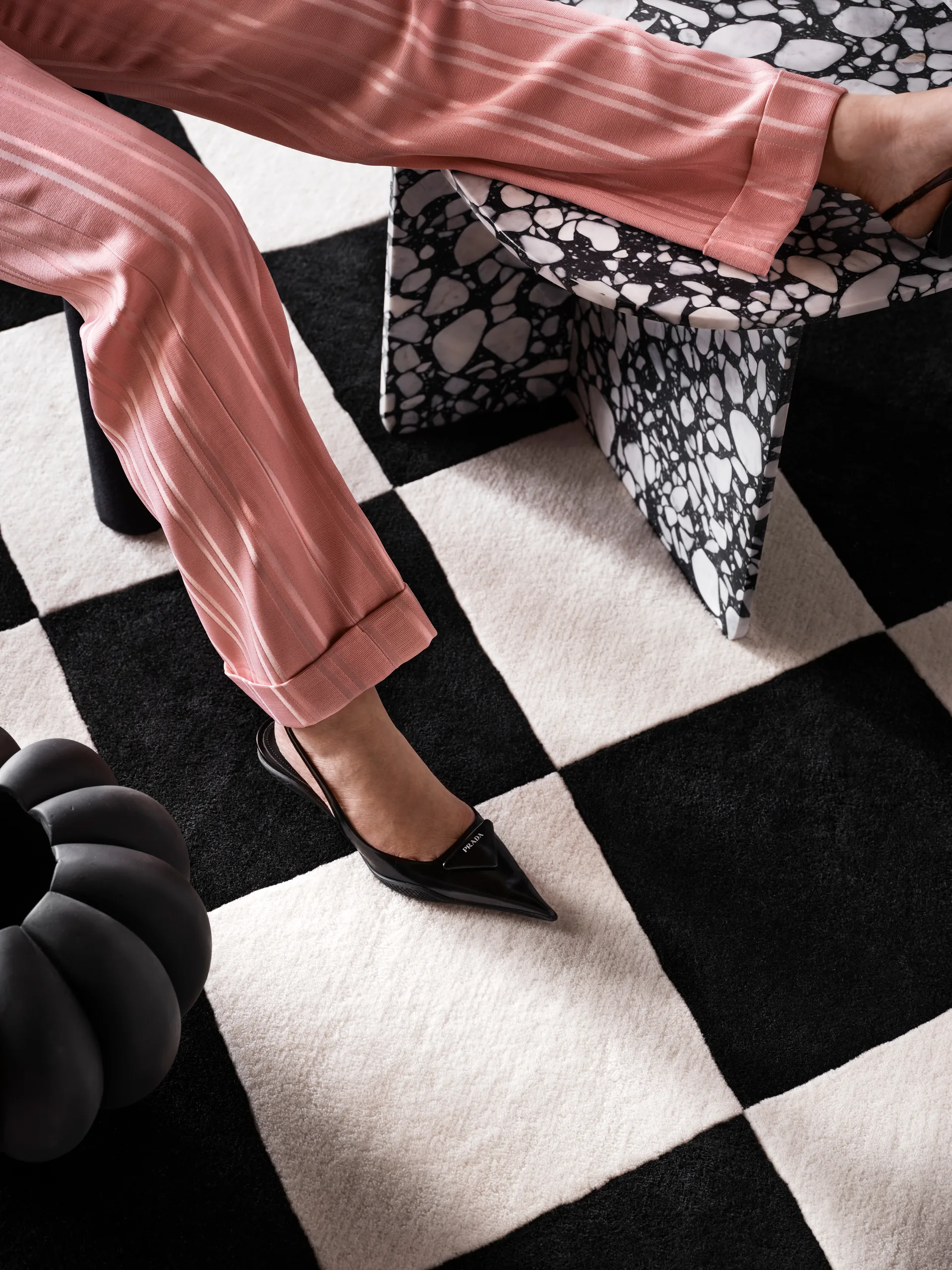 Tenman ullmatta 250x350 cm, Black-white Tinted