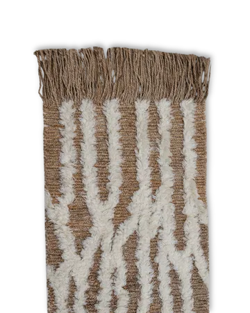 Wahl gångmatta jute 80x300 cm - Brown-offwhite - Tinted