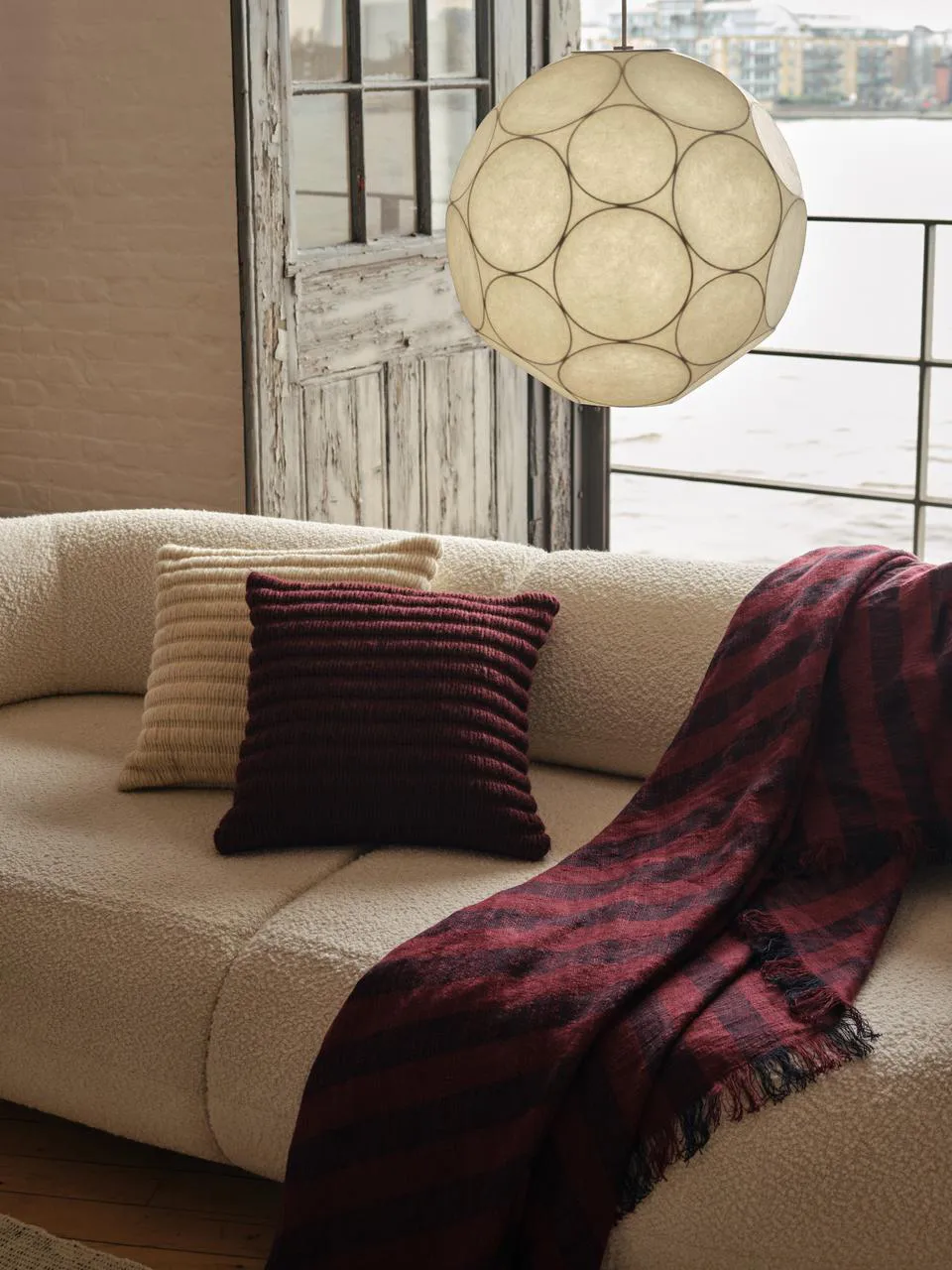 Band pläd 160x200 cm, Burgundy & Black Tom Dixon