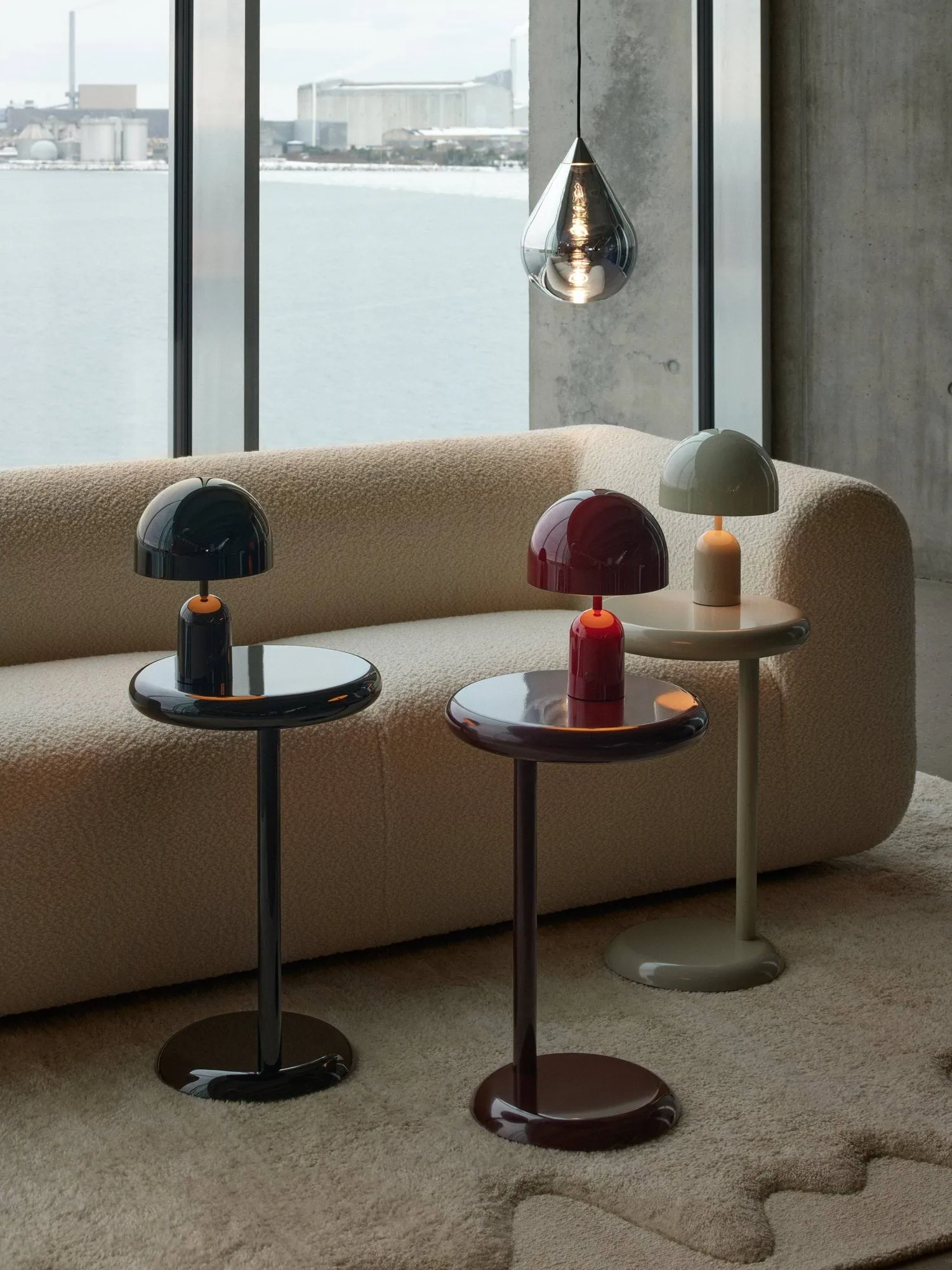 Bell Portabel LED bordslampa 28 cm v.2, Burgundy Tom Dixon