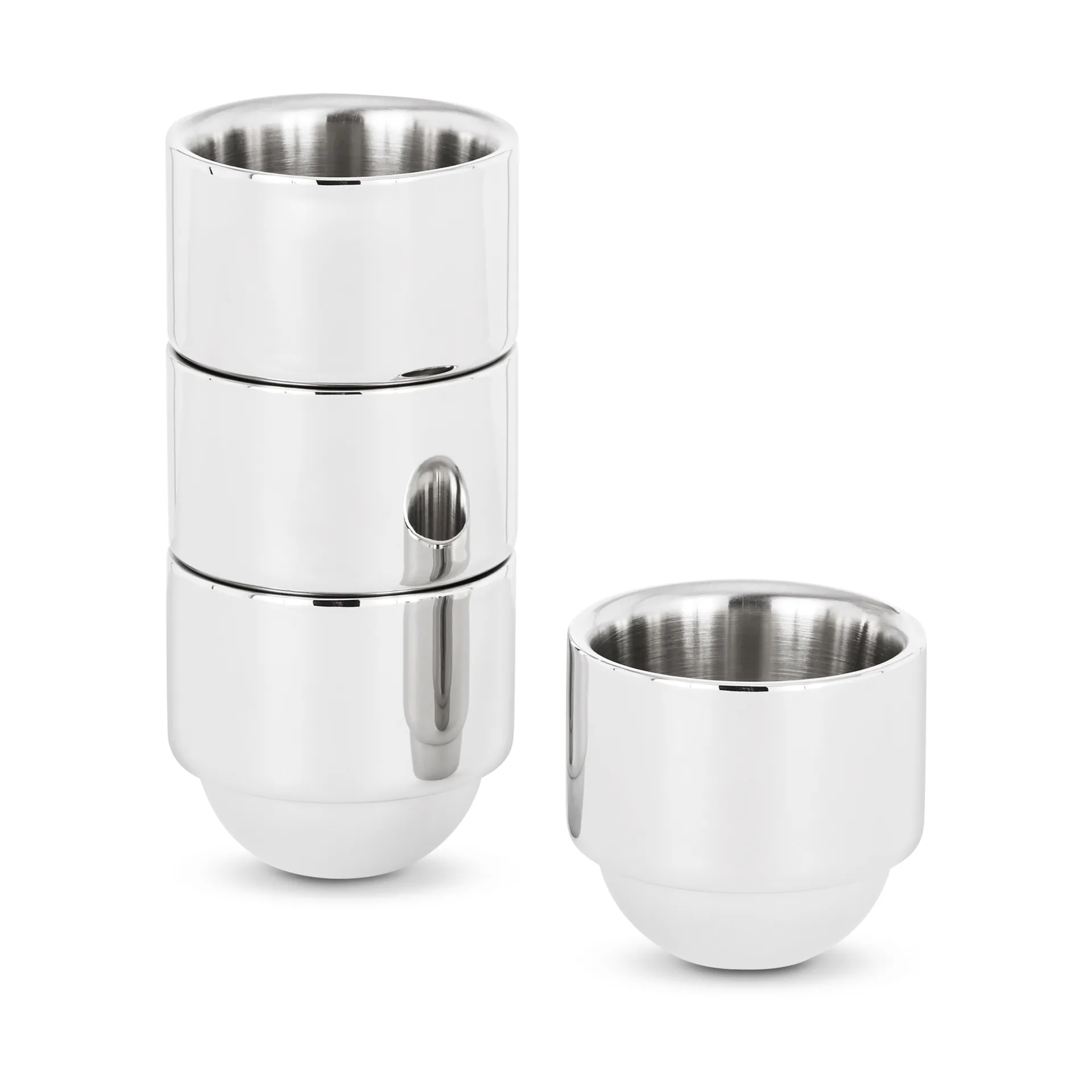 Brew espressokopp 5 cl 4-pack, Stainless steel Tom Dixon