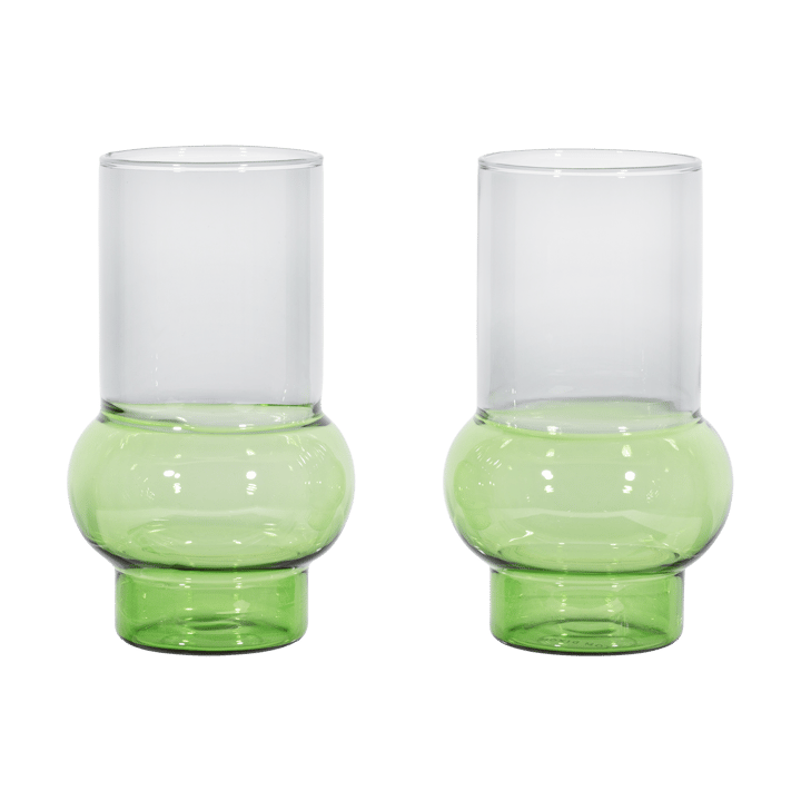 Bump Tall dricksglas 2-pack - Green - Tom Dixon