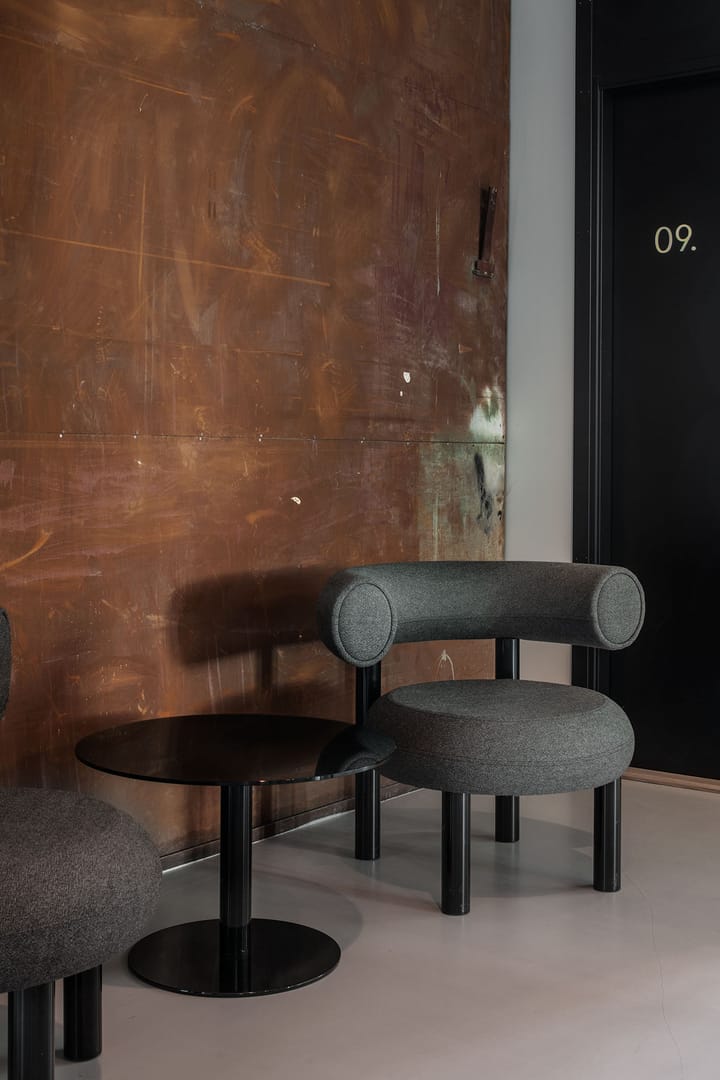 Flash soffbord runt, Svart-svart stativ Tom Dixon