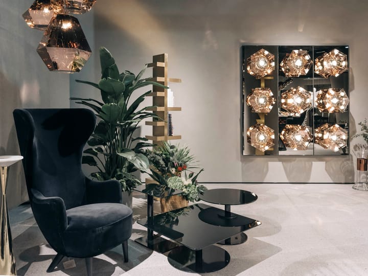 Flash soffbord runt, Svart-svart stativ Tom Dixon