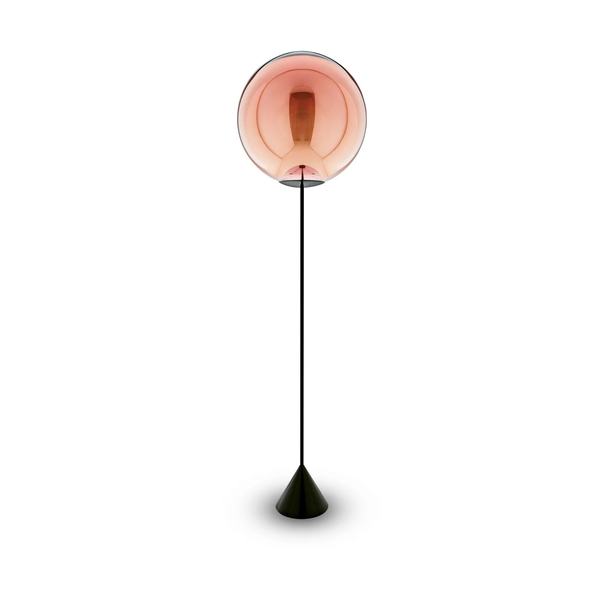 Globe Cone slim golvlampa LED 180 cm, Copper Tom Dixon