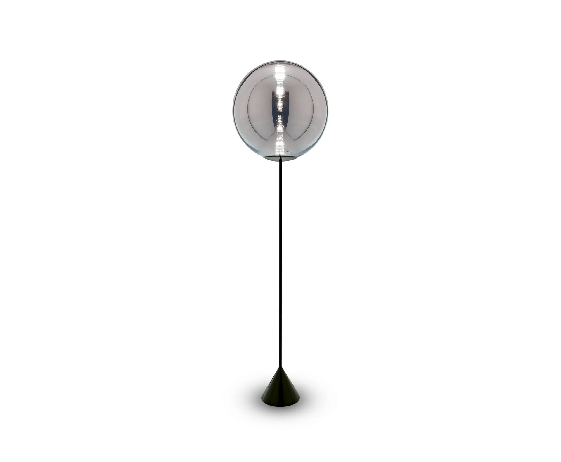Globe Cone slim golvlampa LED 180 cm, Silver Tom Dixon