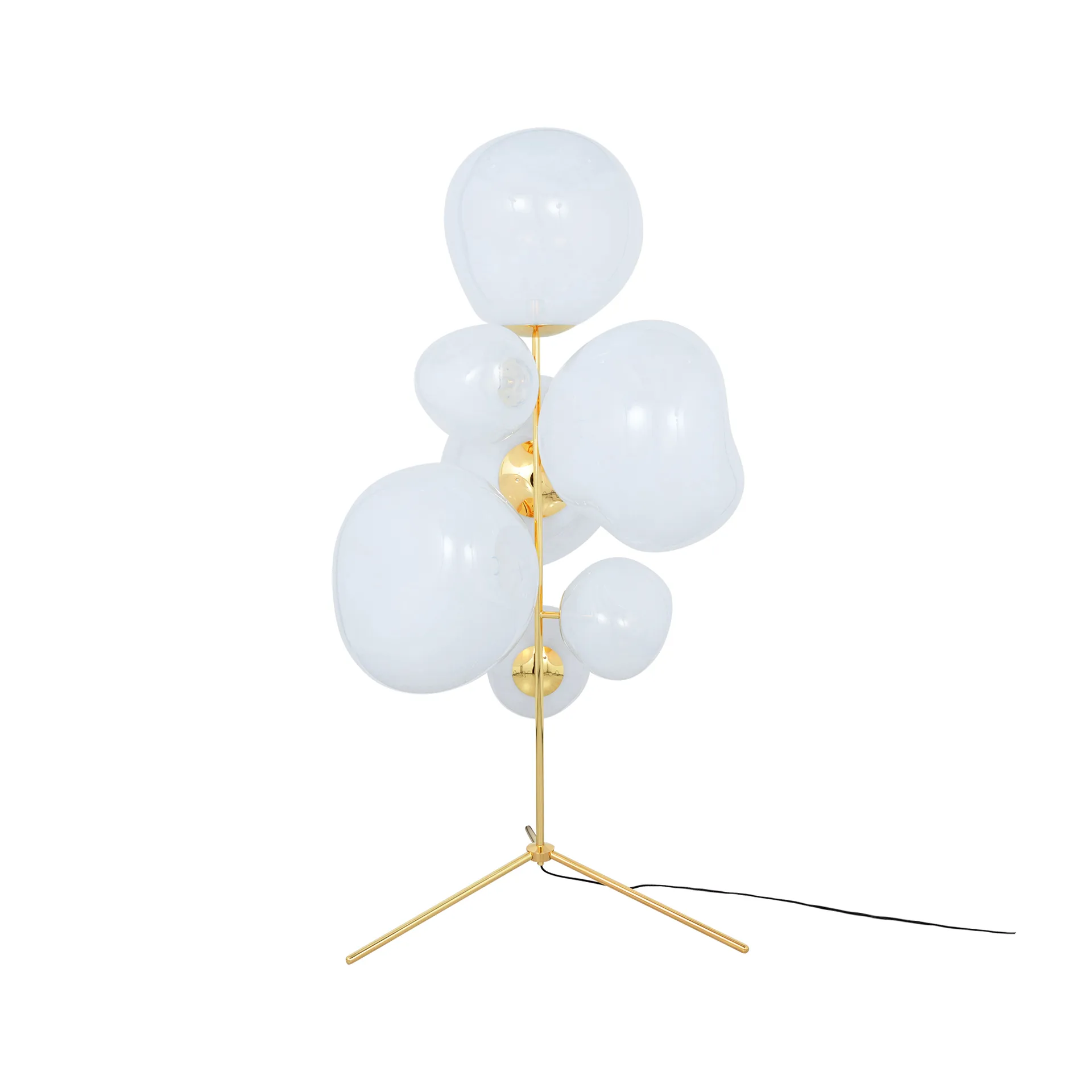 Melt Chandelier golvlampa LED 175 cm, Opal-gold Tom Dixon