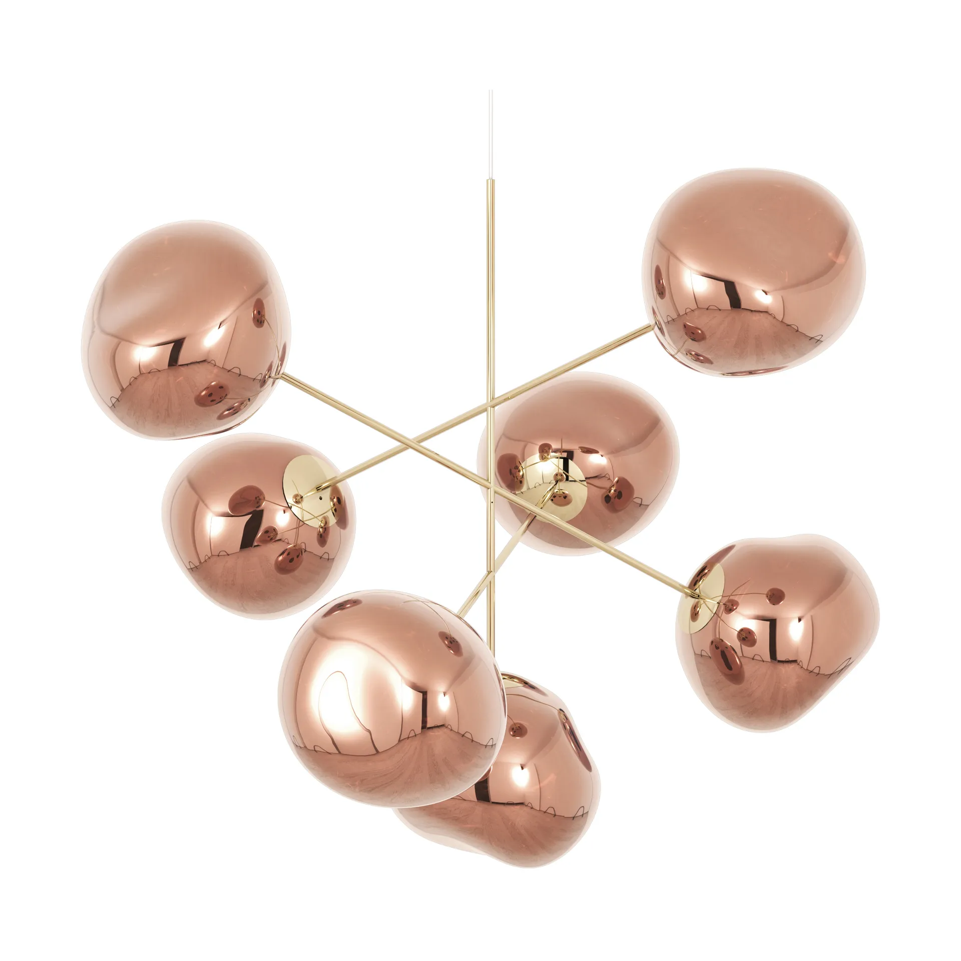 Melt Chandelier large takkrona LED 196 cm, Copper Tom Dixon