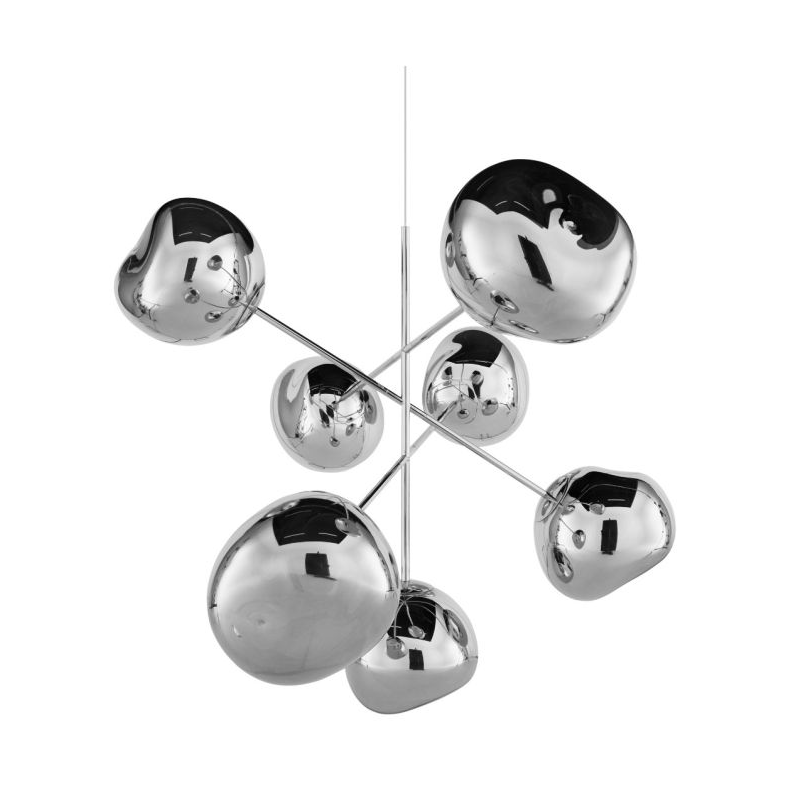 Tom Dixon Melt Chandelier large takkrona LED 196 cm Silver