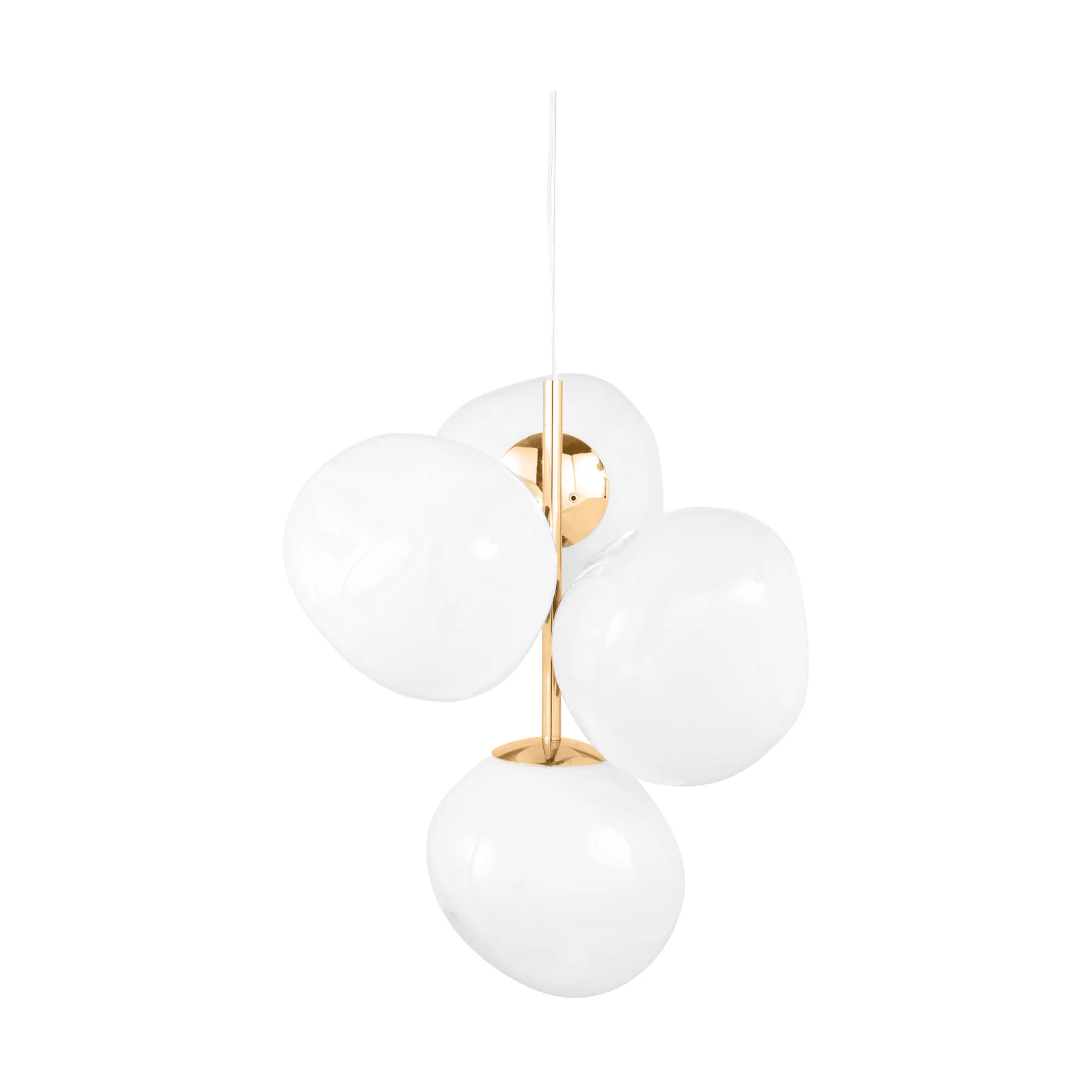 Melt Chandelier mini takkrona LED 63,4 cm, Opal-gold Tom Dixon