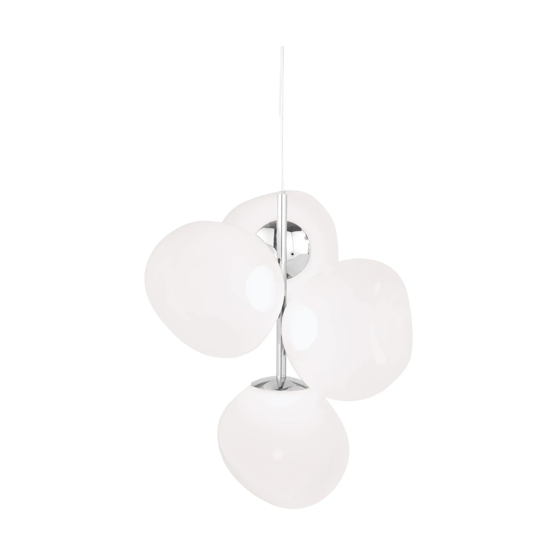 Melt Chandelier mini takkrona LED 63,4 cm, Opal-silver Tom Dixon