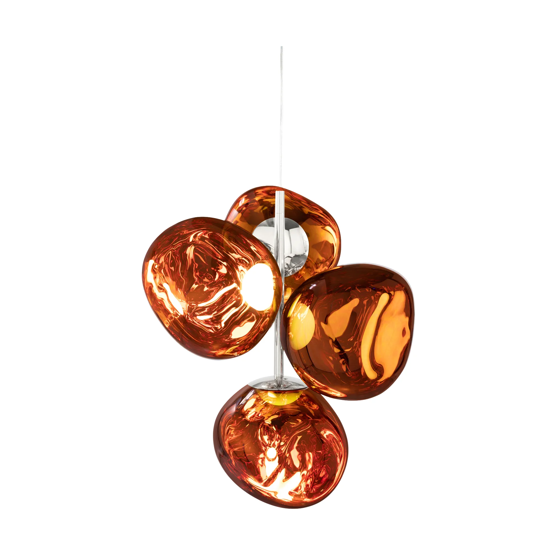 Melt Chandelier small takkrona LED 103 cm, Copper Tom Dixon