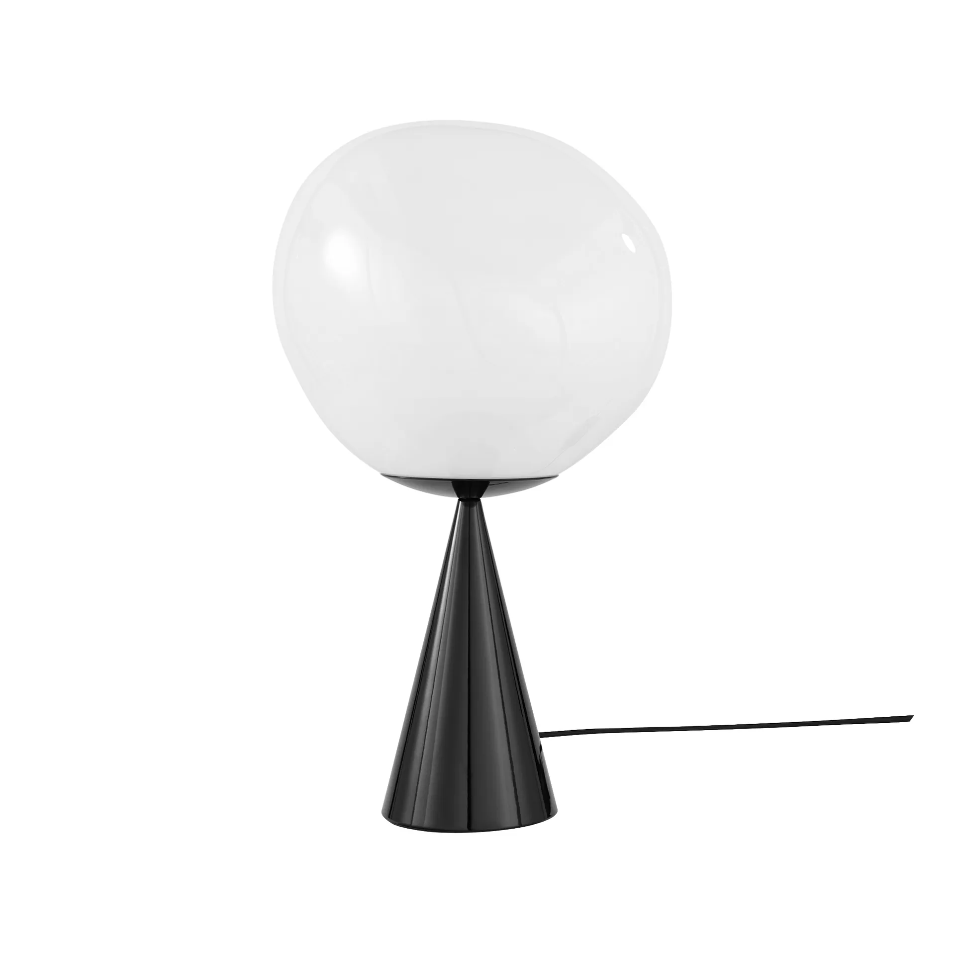 Melt Cone fat bordslampa LED 46,5 cm, Opal-black Tom Dixon