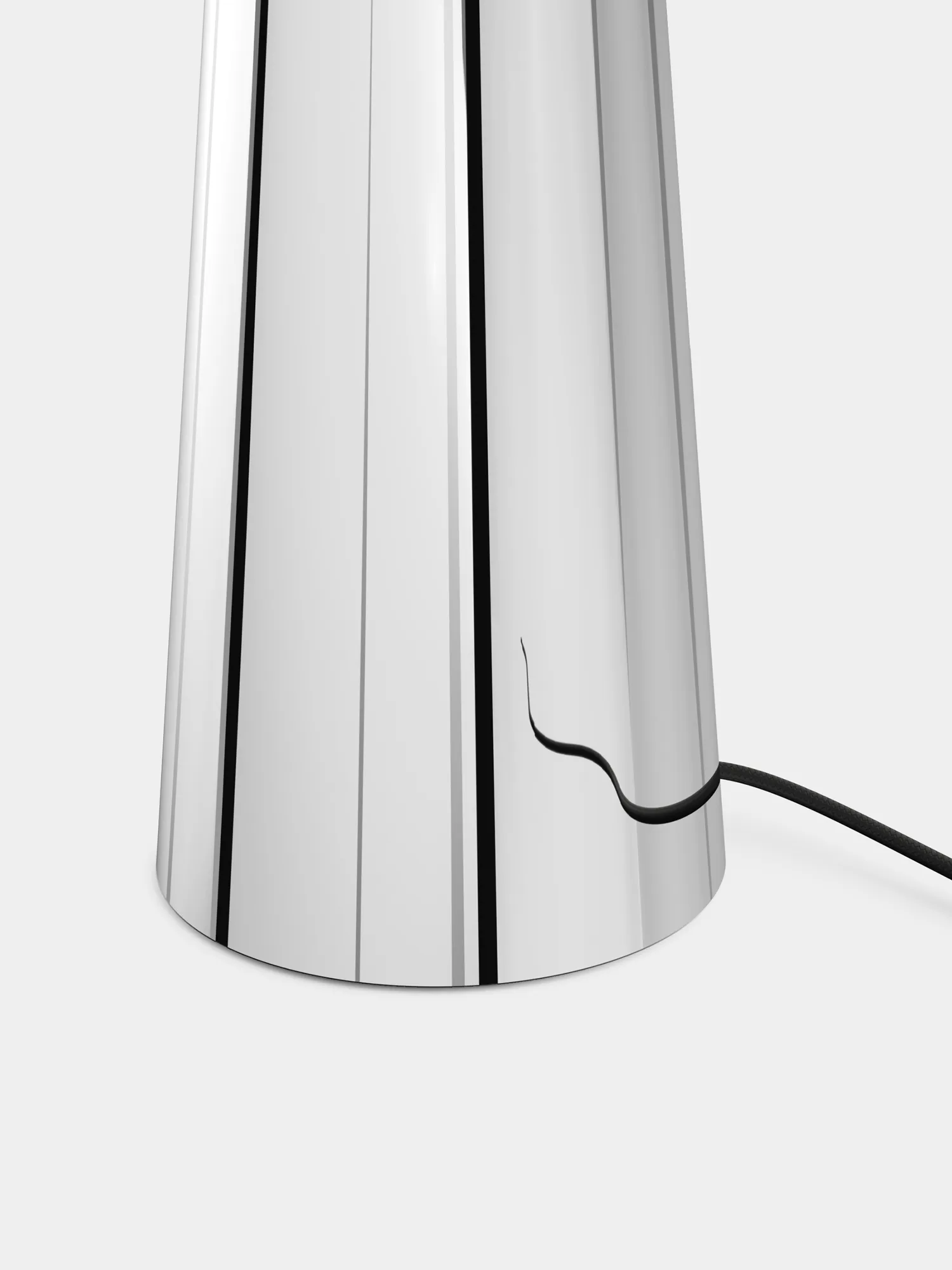 Melt Cone fat golvlampa LED 174,5 cm, Nickel-silverfärgad Tom Dixon