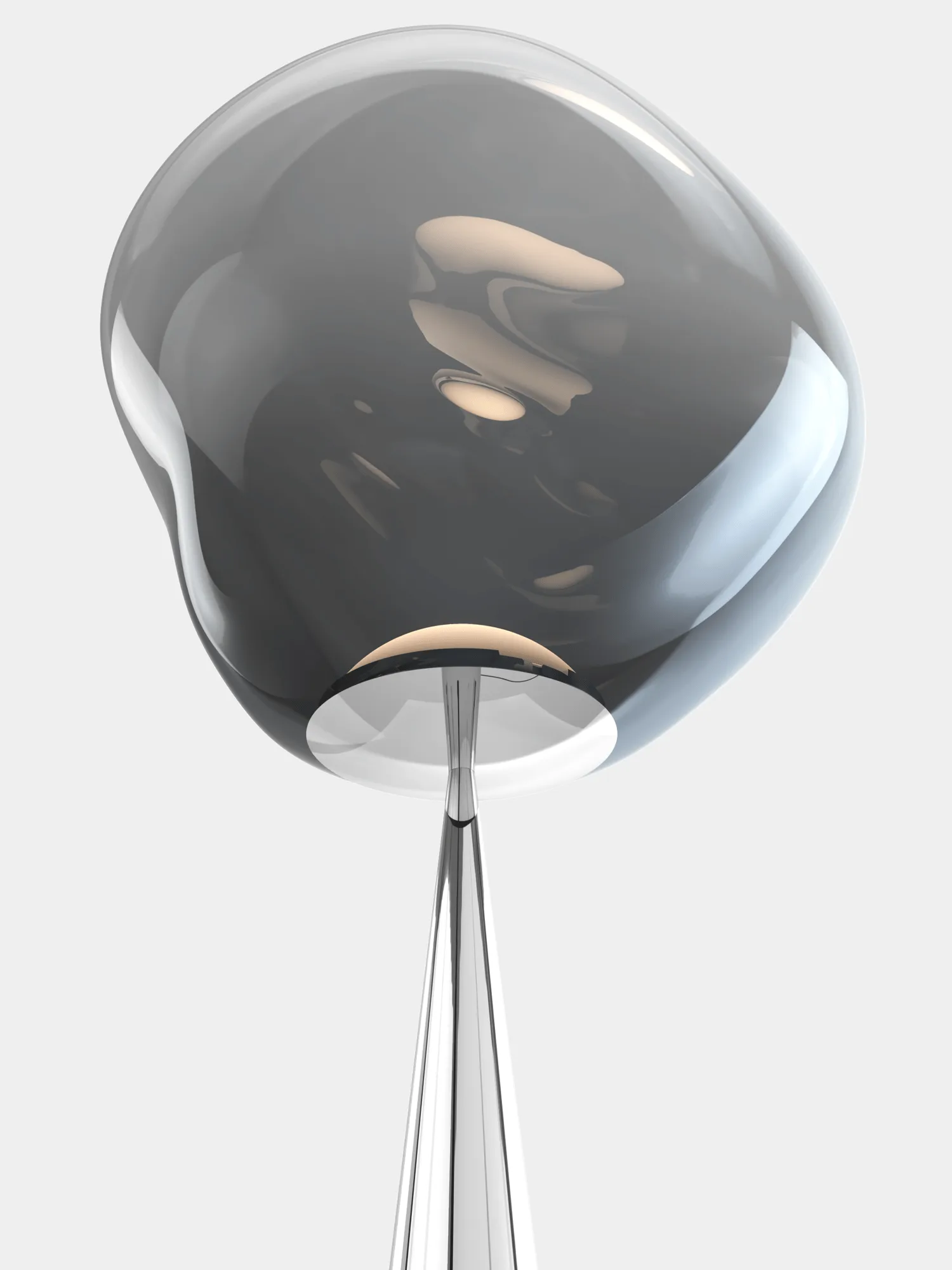 Melt Cone fat golvlampa LED 174,5 cm, Nickel-silverfärgad Tom Dixon