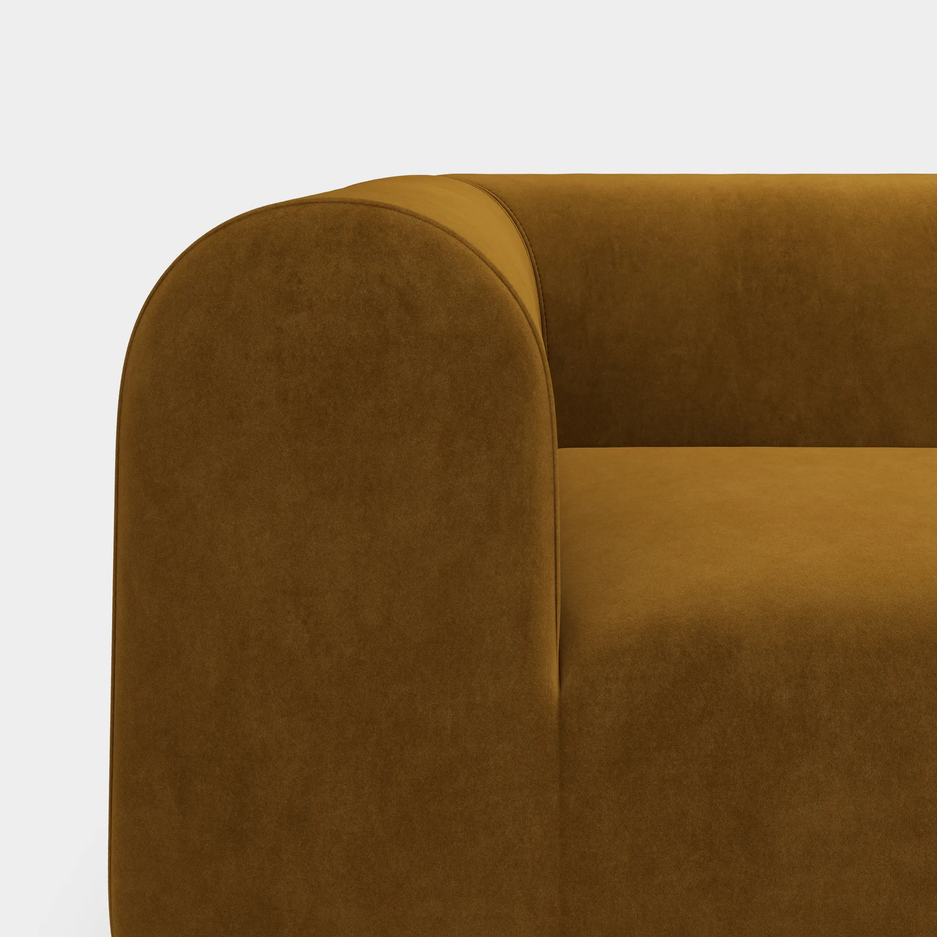 Plump modulsoffa, Gold royal velvet, 3-sits Tom Dixon