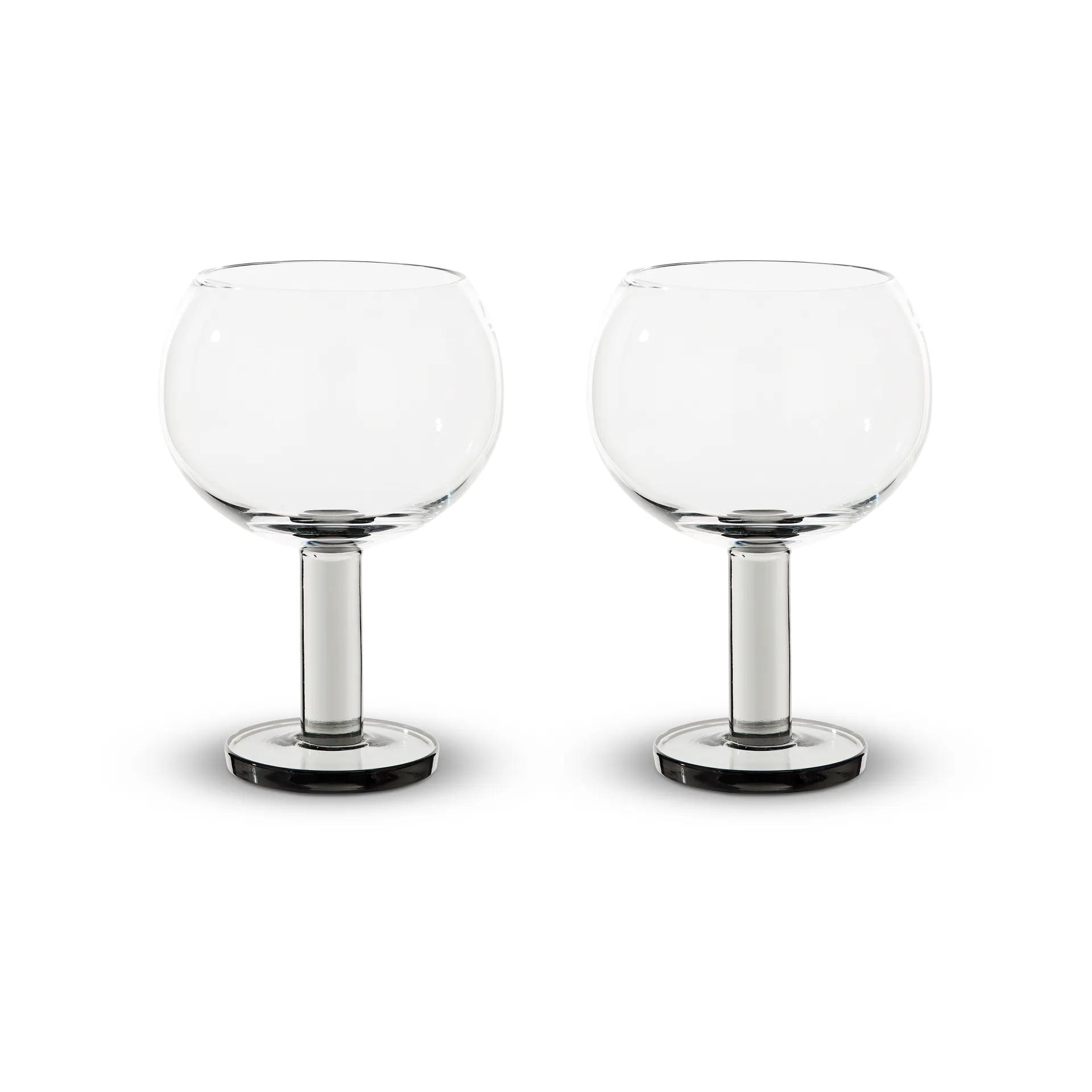 Puck Balloon glas på fot 45 cl 2-pack, Clear-smoke Tom Dixon