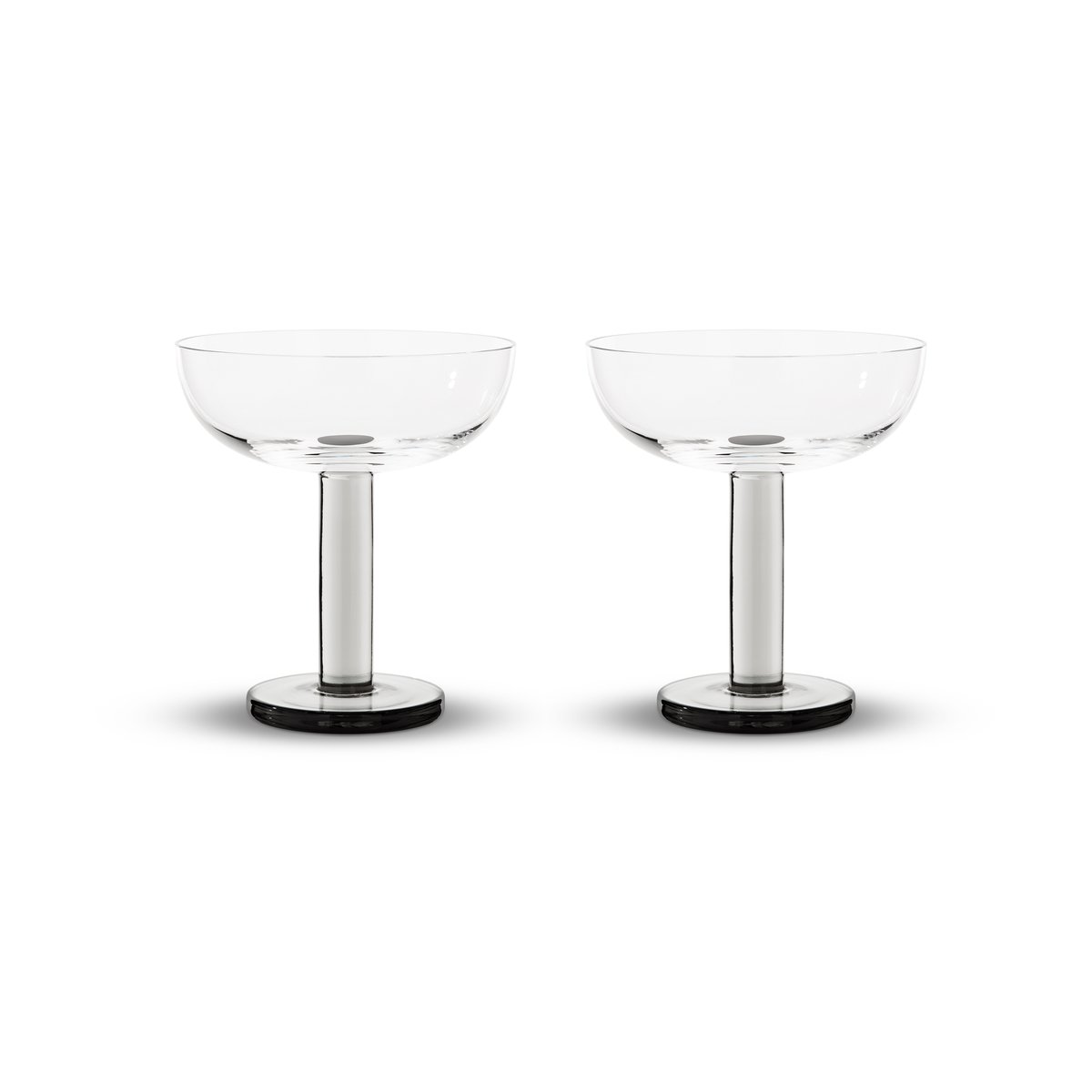 Tom Dixon Puck coupeglas 17,5 cl 2-pack Clear | Skandinavisk Design | Cocktailglas | Transparent