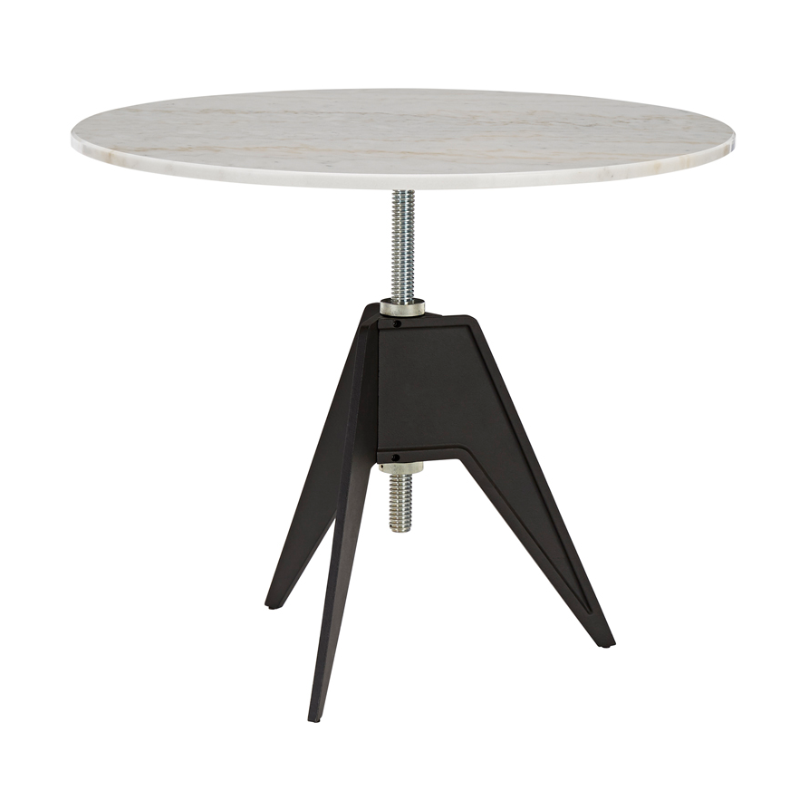 Tom Dixon Screw cafébord o90 cm White marble-cast iron