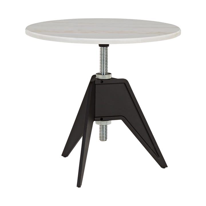 Screw sidobord Ø60 cm - White marble-cast iron - Tom Dixon