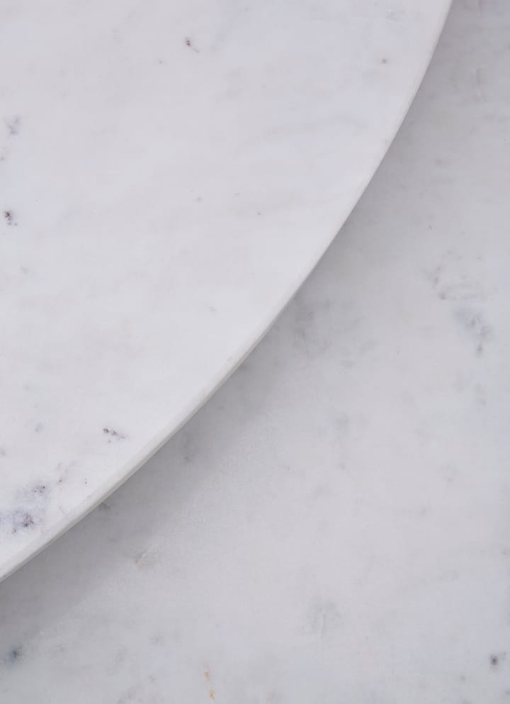 Screw sidobord Ø60 cm, White marble-cast iron Tom Dixon